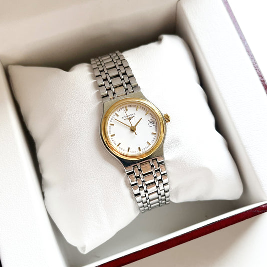 Longines Vintage Womens TwoTone Date Watch, Boxed, Gift for Her - 17cm