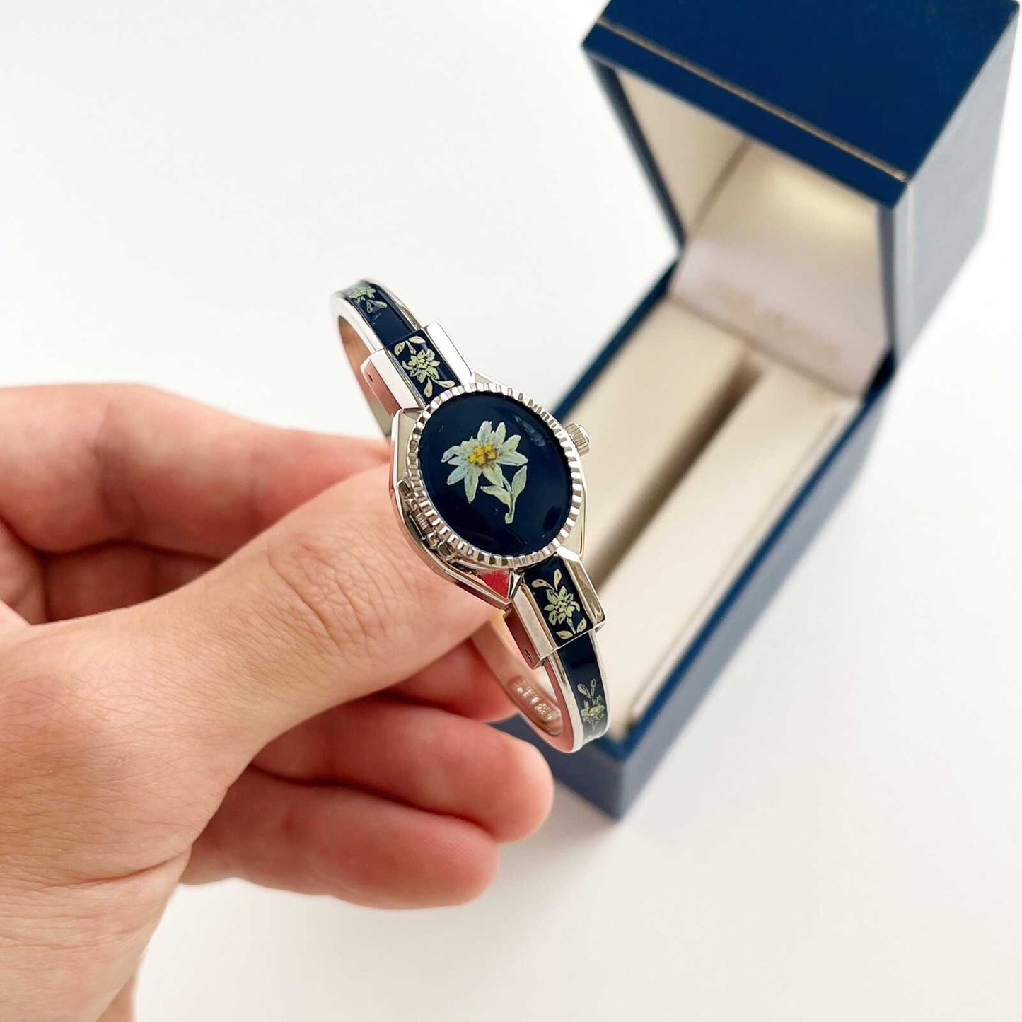 Andre Mouche Vintage Silver Watch, Boxed, Goft for Her