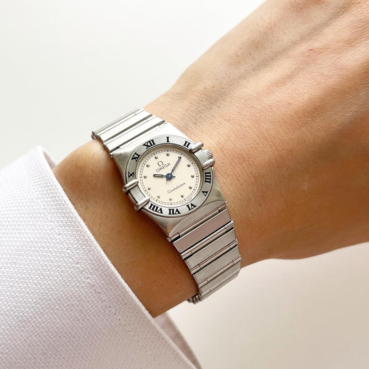 Omega Constellation Vintage Womenâs Watch, Silver Watch, Gift for Her - 16.5 cm