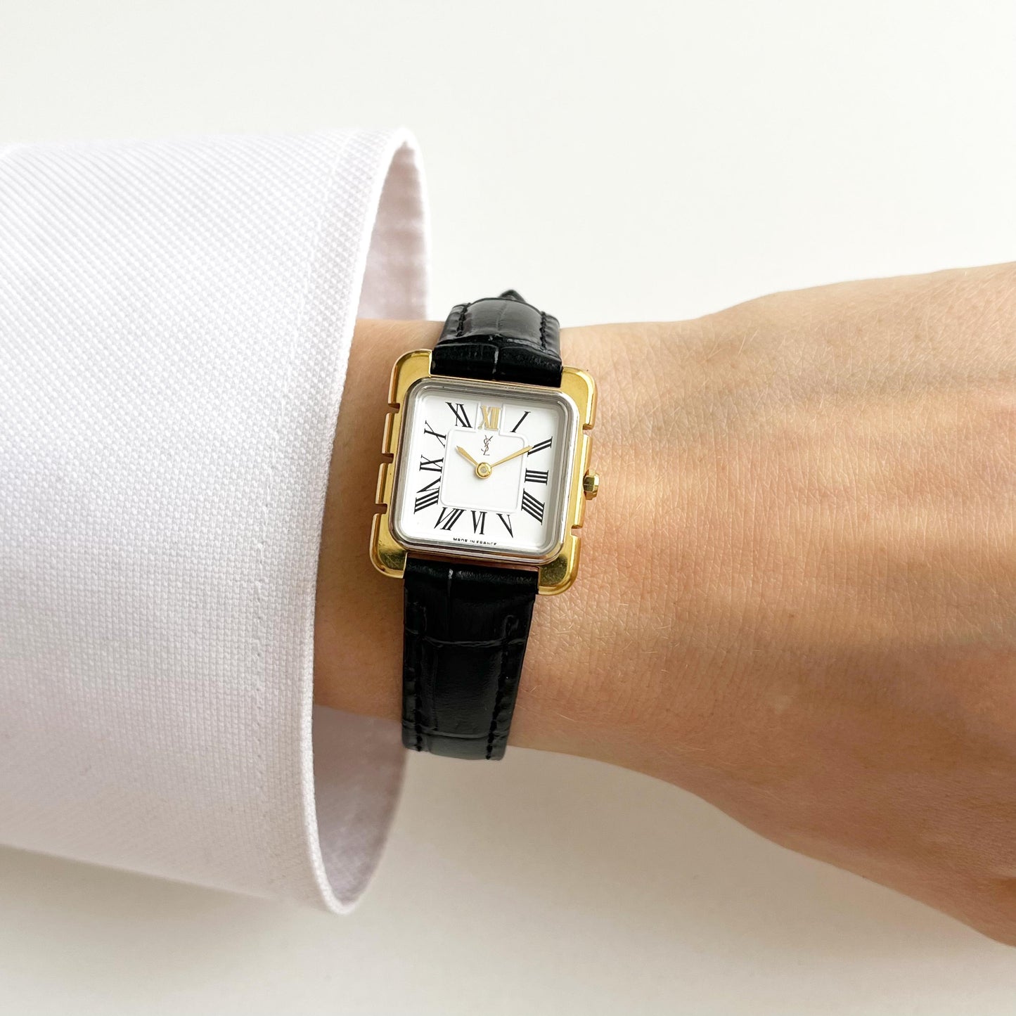 Yves Saint Laurent Square Gold Vintage Womens Watch, Gift for Her, Boxed