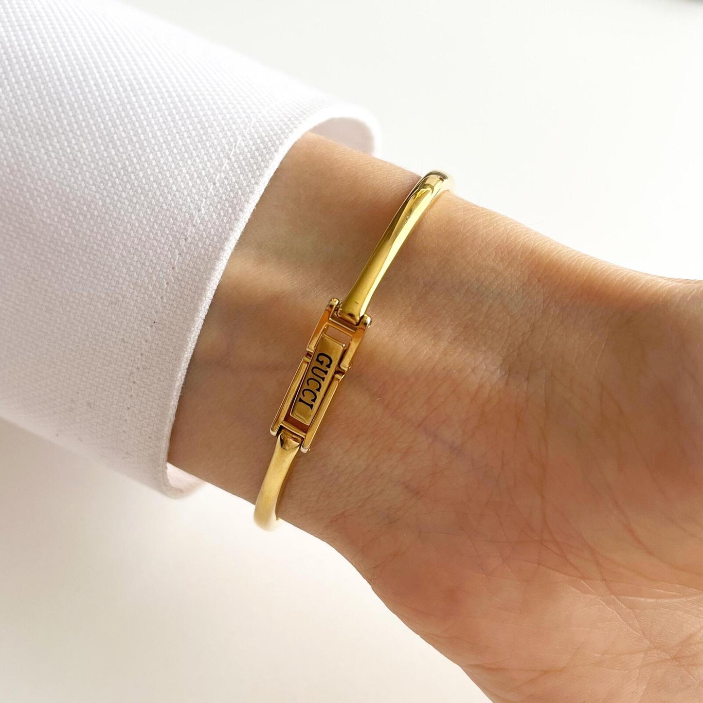 Gucci Watch, Gold Vintage Womens Bangle Boxed Watxh, Gift For Her, 16cm