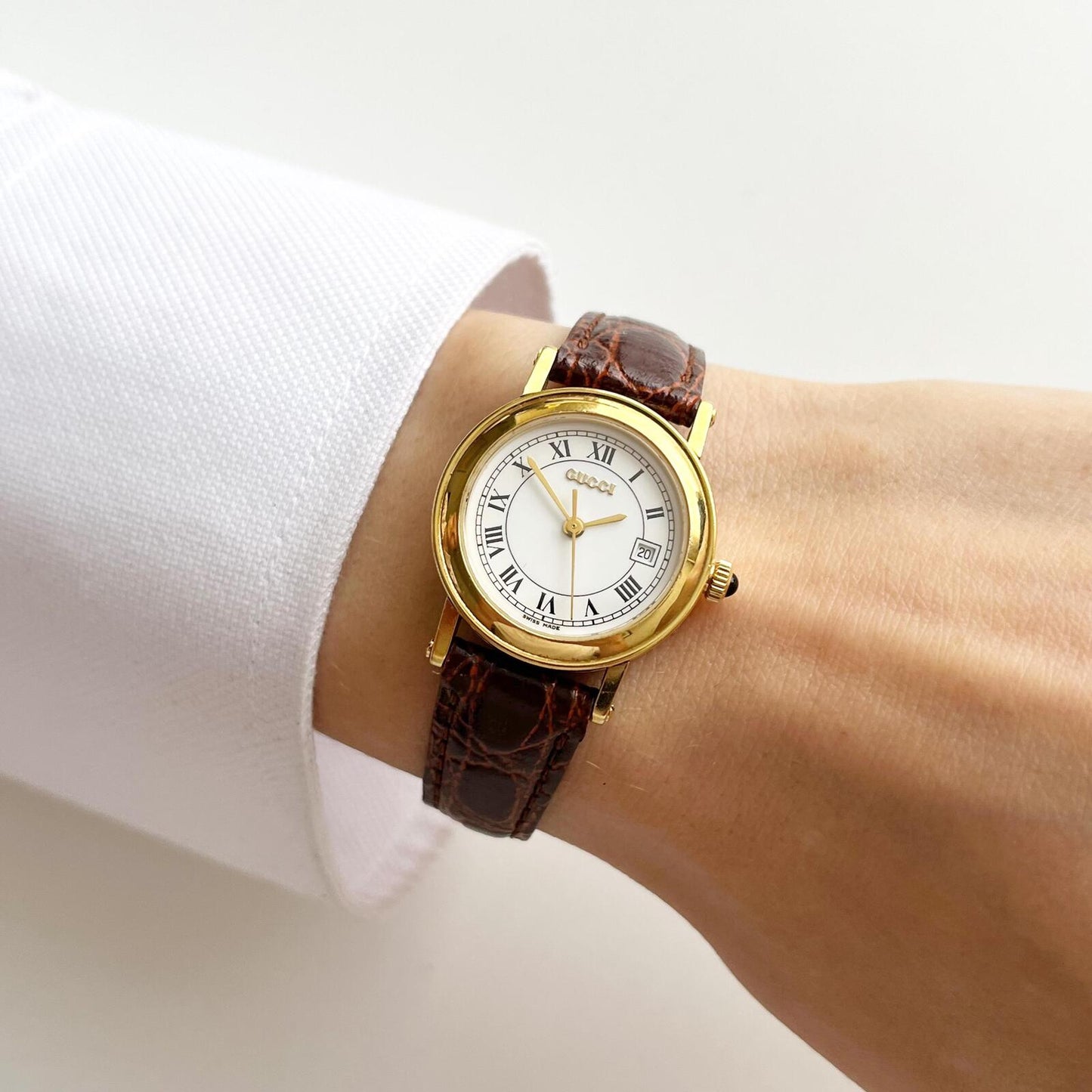Gucci Gold Vintage Womens Watch, New Band, Gift for Her, Boxed