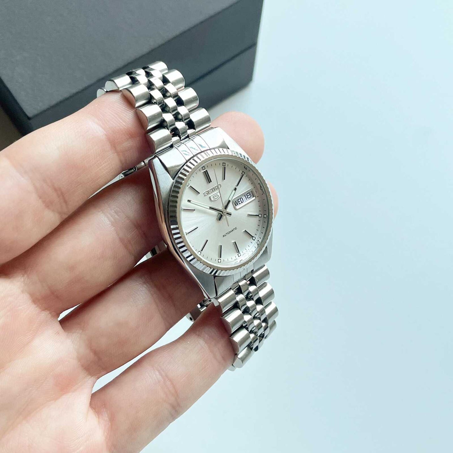 SEIKO Vintage Man’s Stainless Steel Watch, Automatic Mechanical, Boxed - 18cm