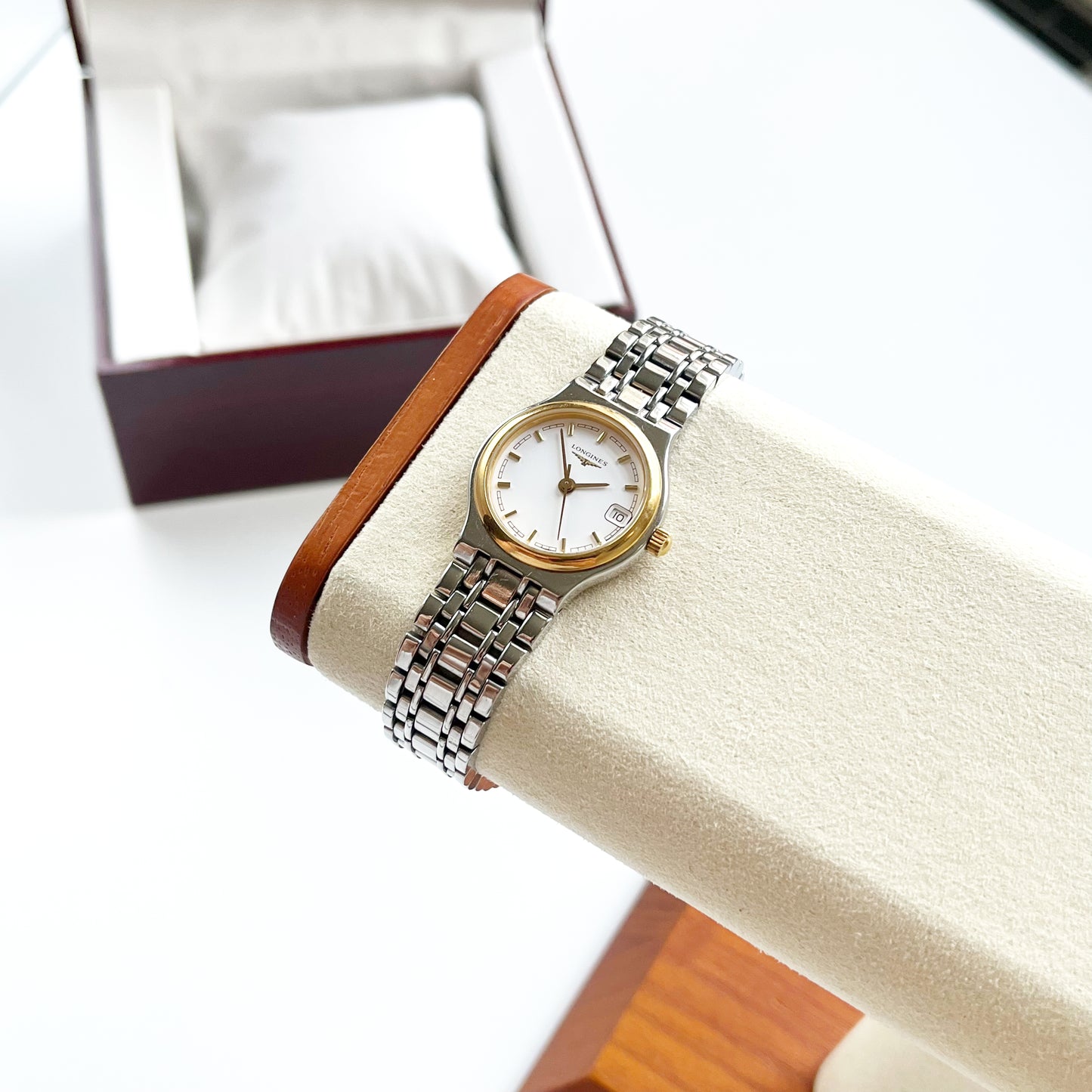 Longines Vintage Womens TwoTone Date Watch, Boxed, Gift for Her - 17cm