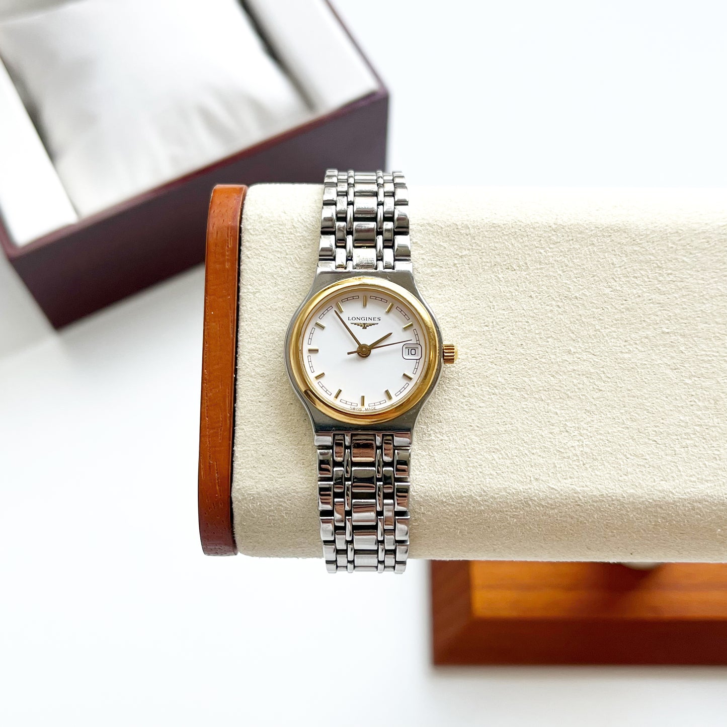Longines Vintage Womens TwoTone Date Watch, Boxed, Gift for Her - 17cm