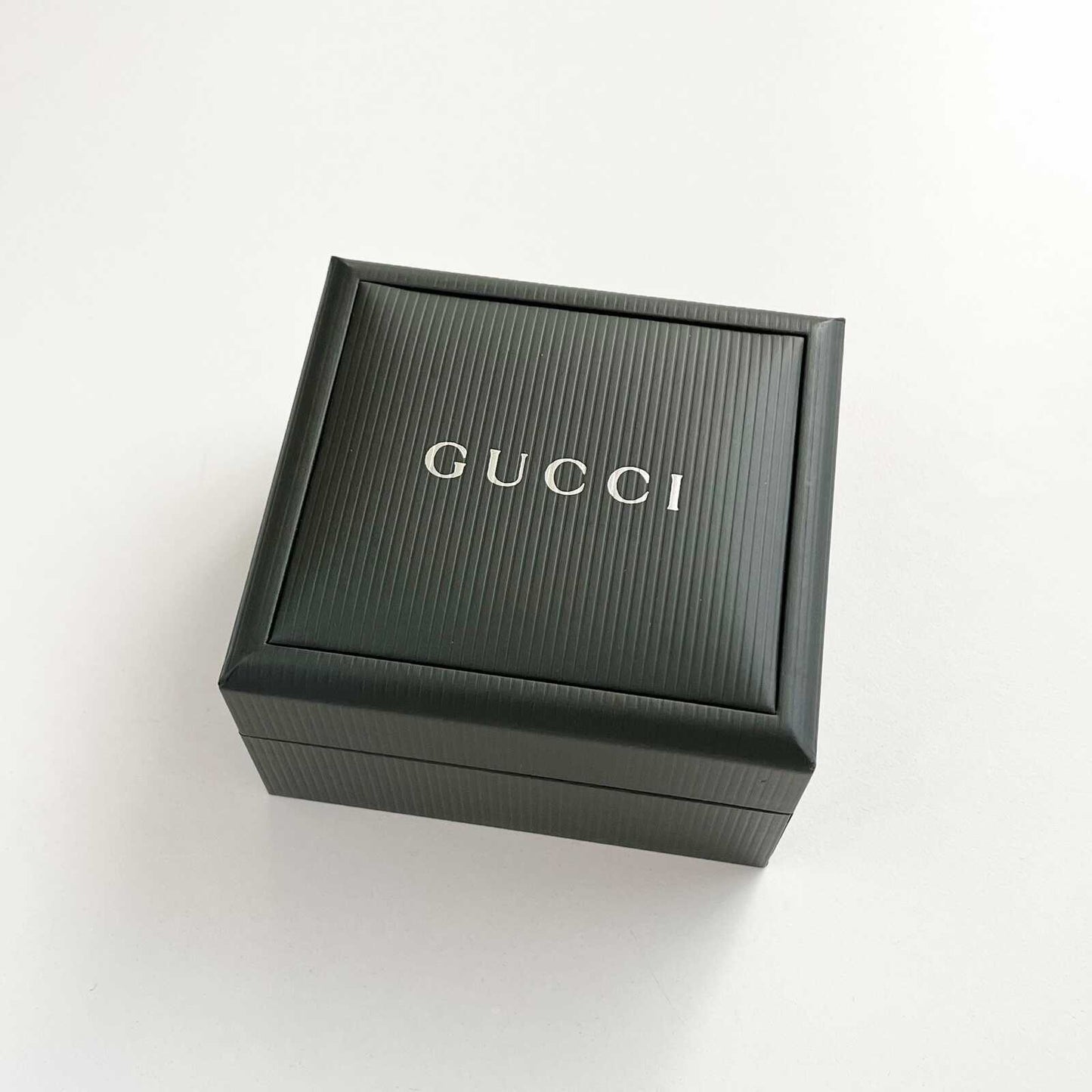 Vintage Gucci Womens Gold Watch, Square Bangle Watch, Boxed, 16.5 - 17cm