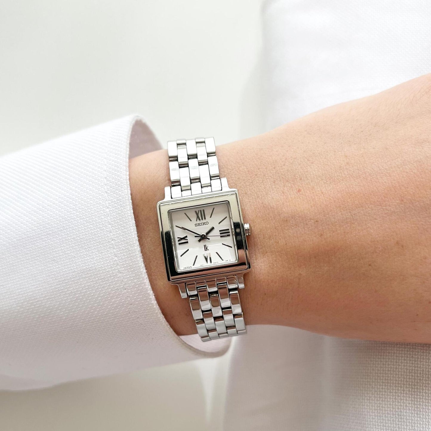 Seiko Square Silver Womens Vintage Watch, Boxed, Gift for Her, 15.5cm