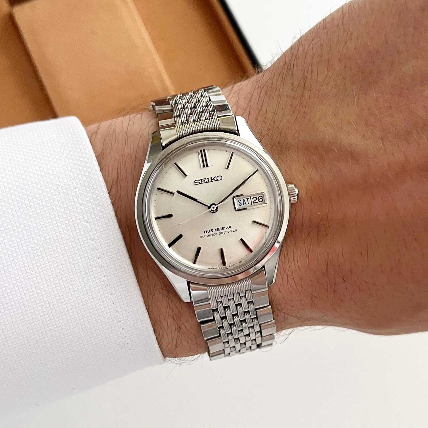 Seiko Vintage Mechanical Automatic Vintage Men’s Stainless Steel, Boxed 18.5cm