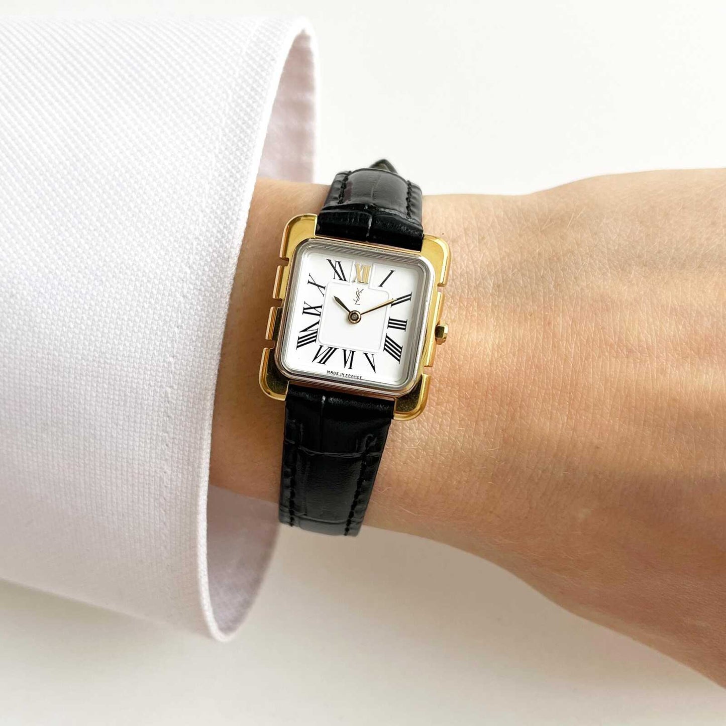 Yves Saint Laurent Square Gold Vintage Womens Watch, Gift for Her, Boxed
