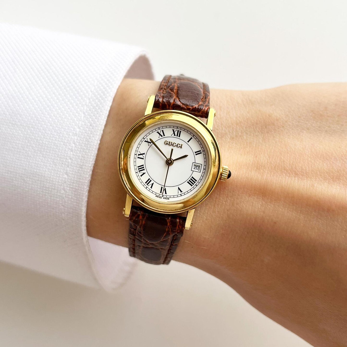 Gucci Gold Vintage Womens Watch, New Band, Gift for Her, Boxed