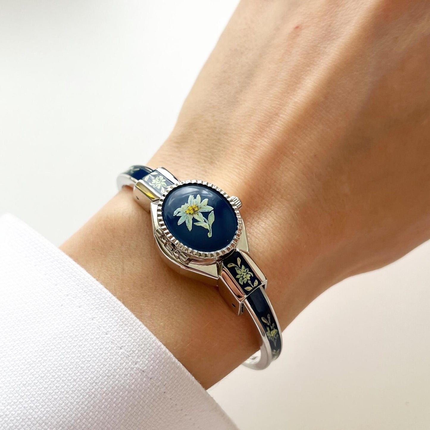Andre Mouche Vintage Silver Watch, Boxed, Goft for Her