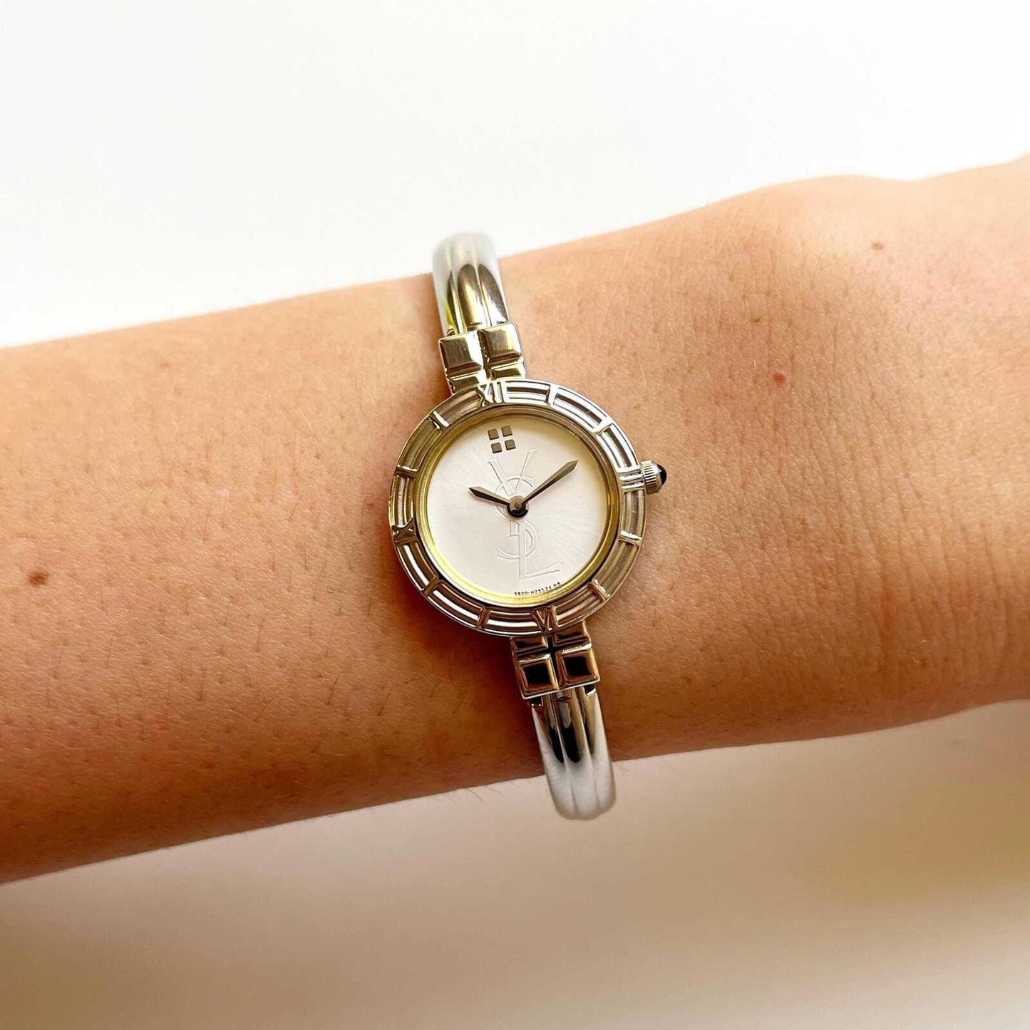 Yves Saint Laurent Vintage Womens Watch, Silver YSL, Boxed, Gift for Her, 15cm