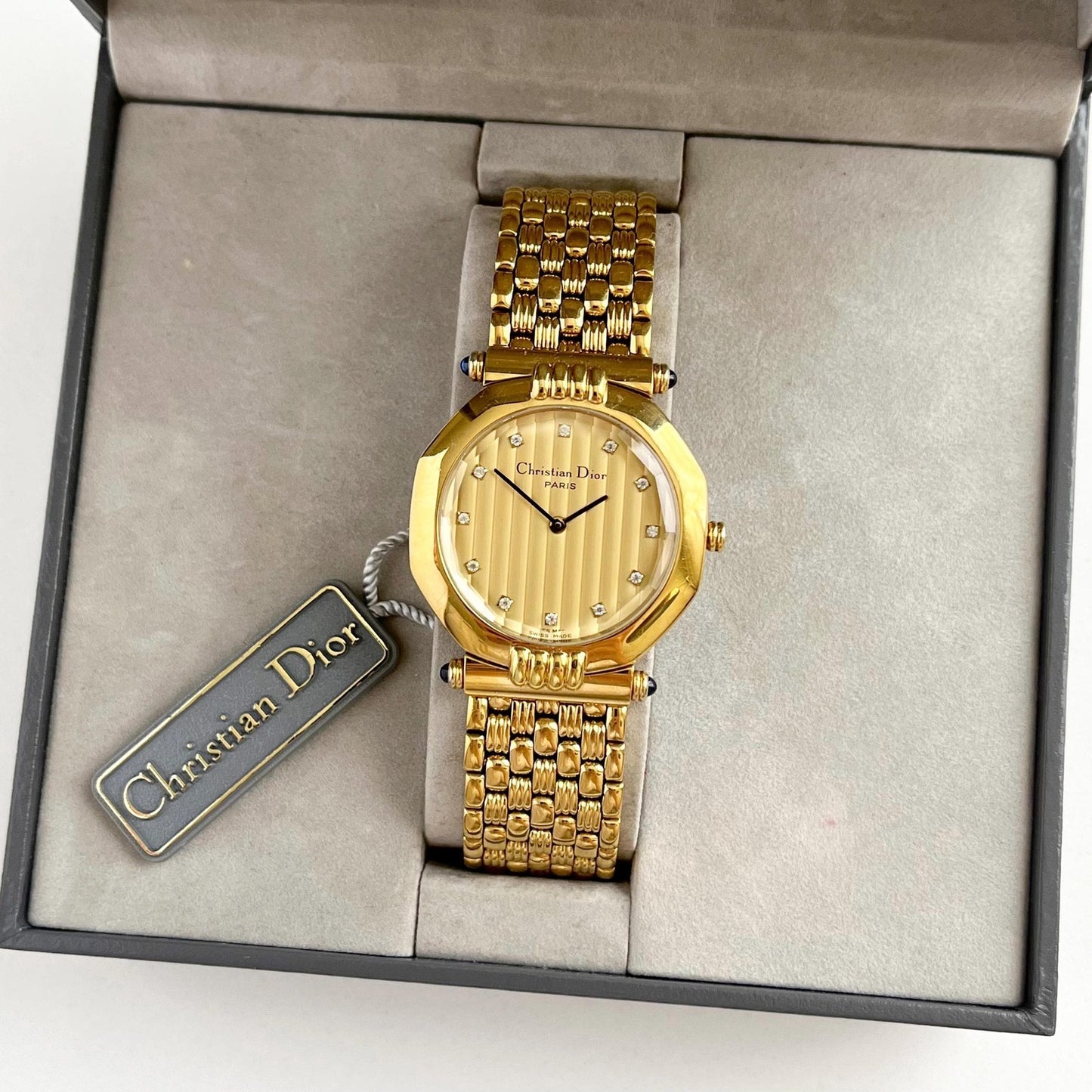 Christian Dior Vintage Watch, RARE Gold Womens Watch, Full Set, Gift for Her