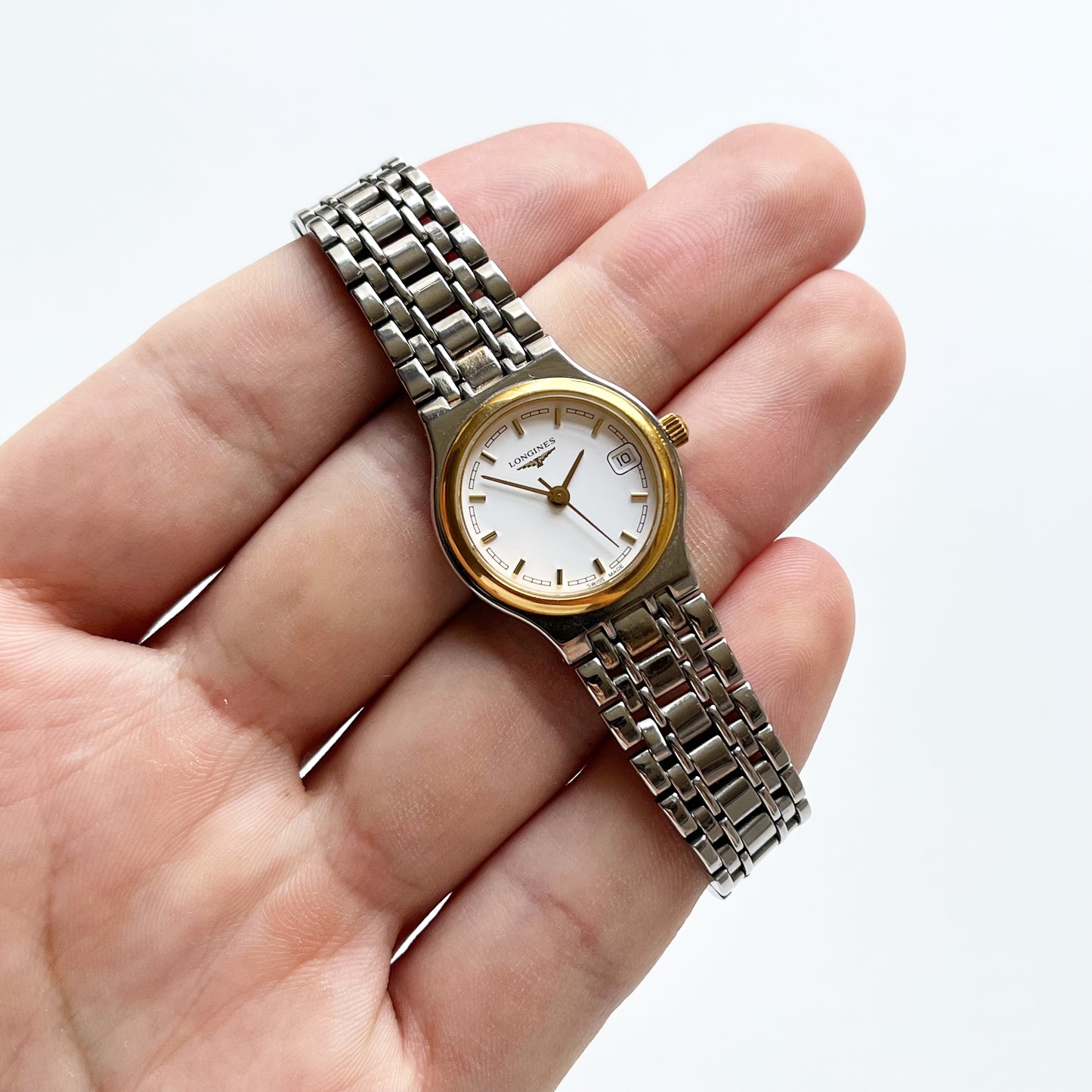 Longines Vintage Womens TwoTone Date Watch, Boxed, Gift for Her - 17cm