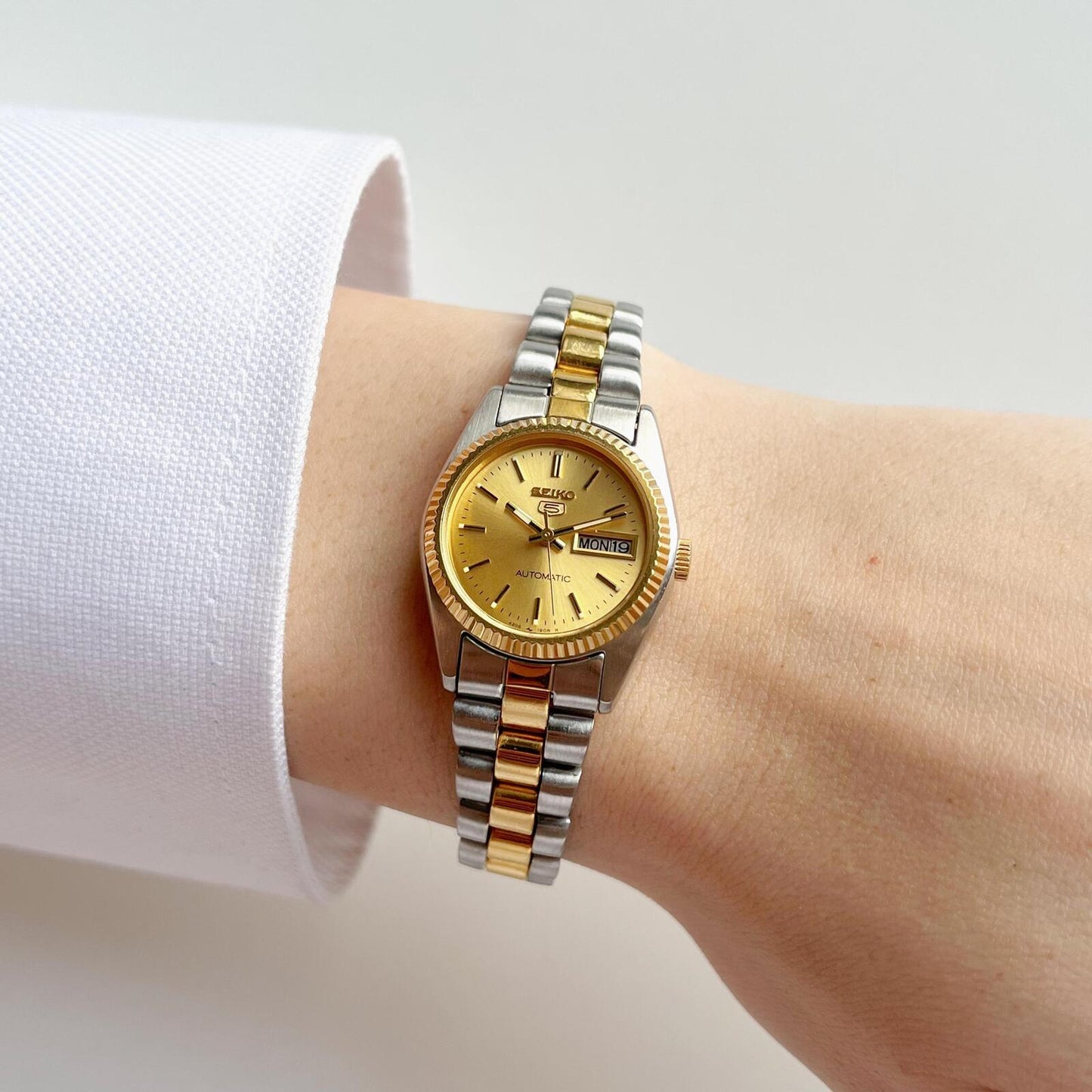 Seiko RARE TwoTone Mechanical Vintage Womens Watch, Boxed, 16cm