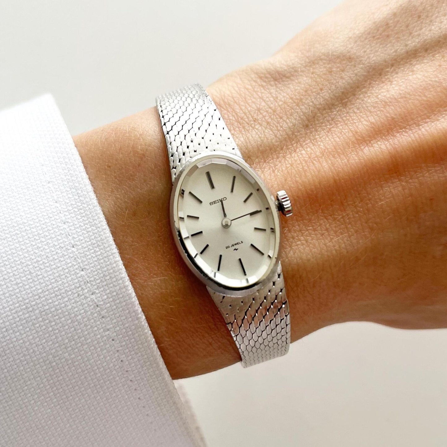 Seiko Silver Women’s Vintage Mechanical  Watch, Boxed, Gift for Her 16 cm