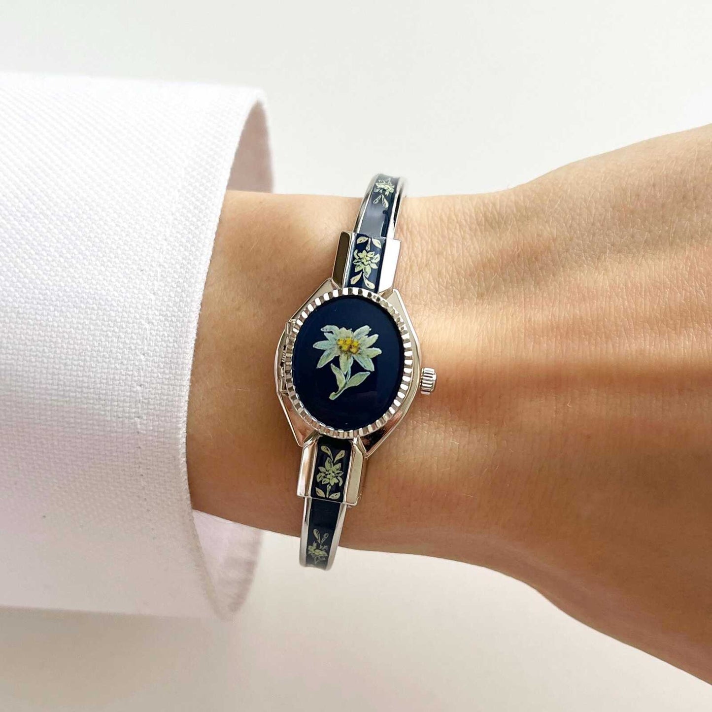 Andre Mouche Vintage Silver Watch, Boxed, Goft for Her