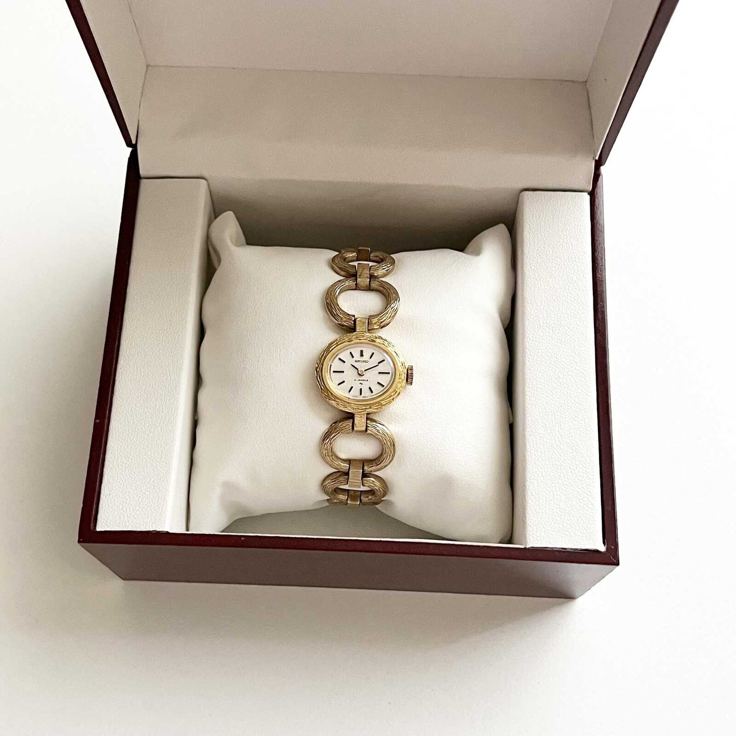 Seiko Rare Mechanical Vintage Gold Womens Watch, Boxed, Gift for Her, 16cm