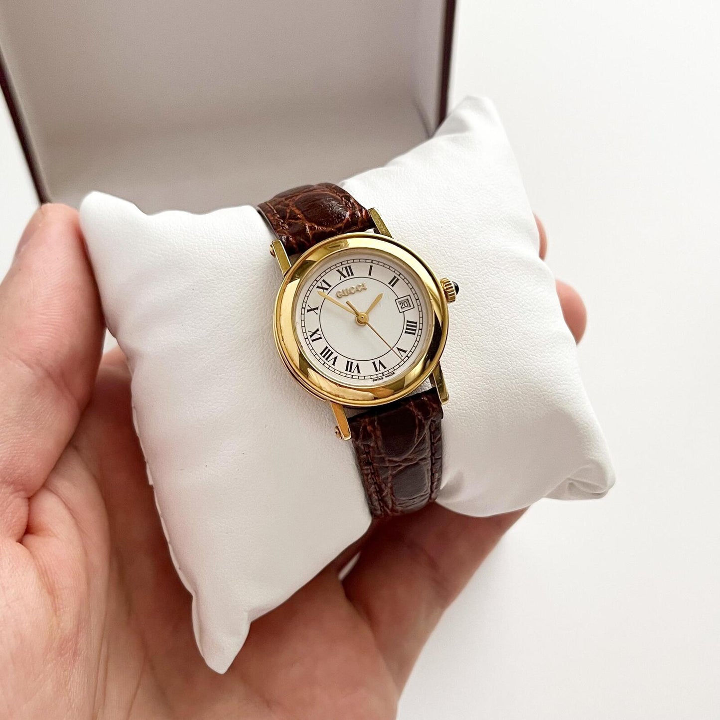 Gucci Gold Vintage Womens Watch, New Band, Gift for Her, Boxed