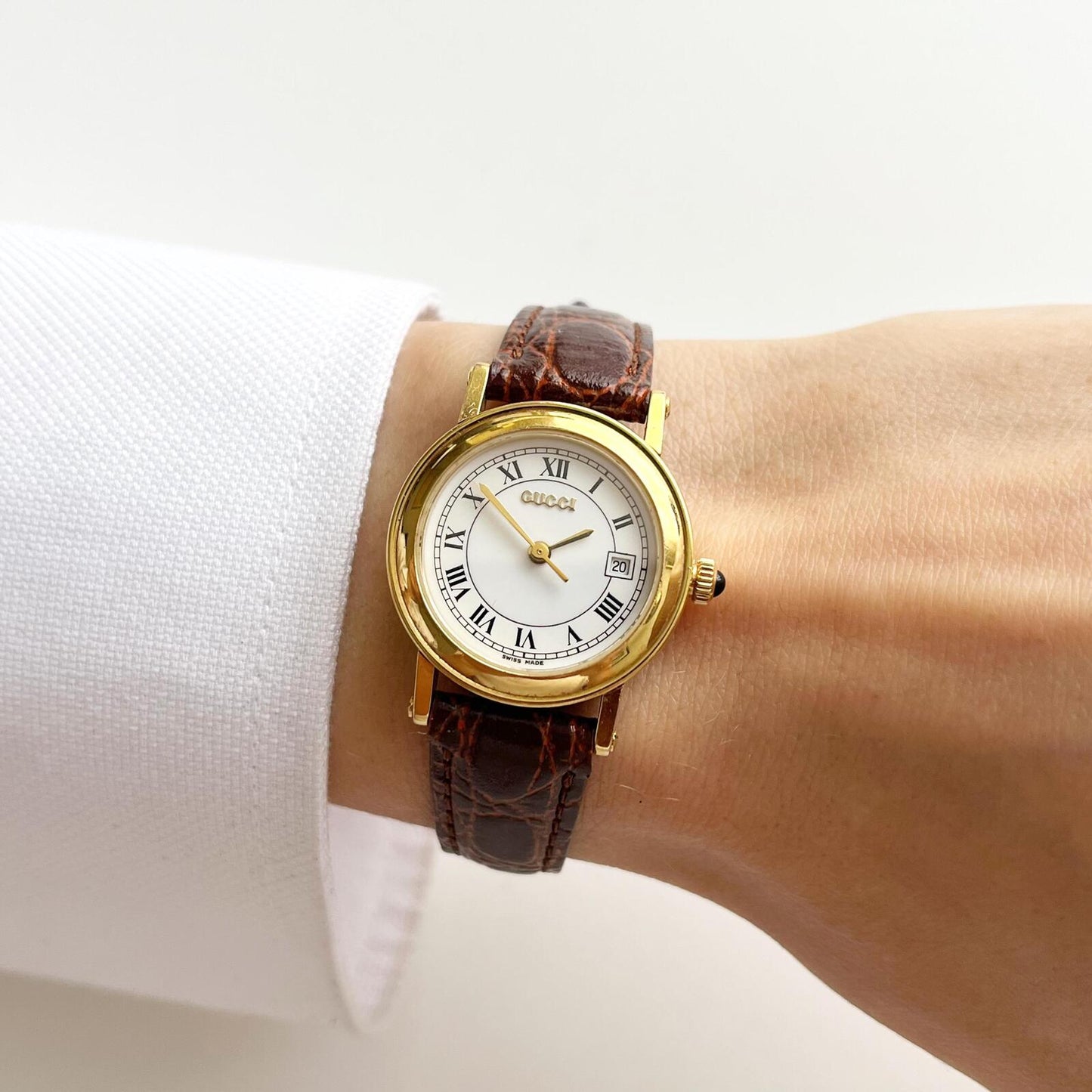 Gucci Gold Vintage Womens Watch, New Band, Gift for Her, Boxed