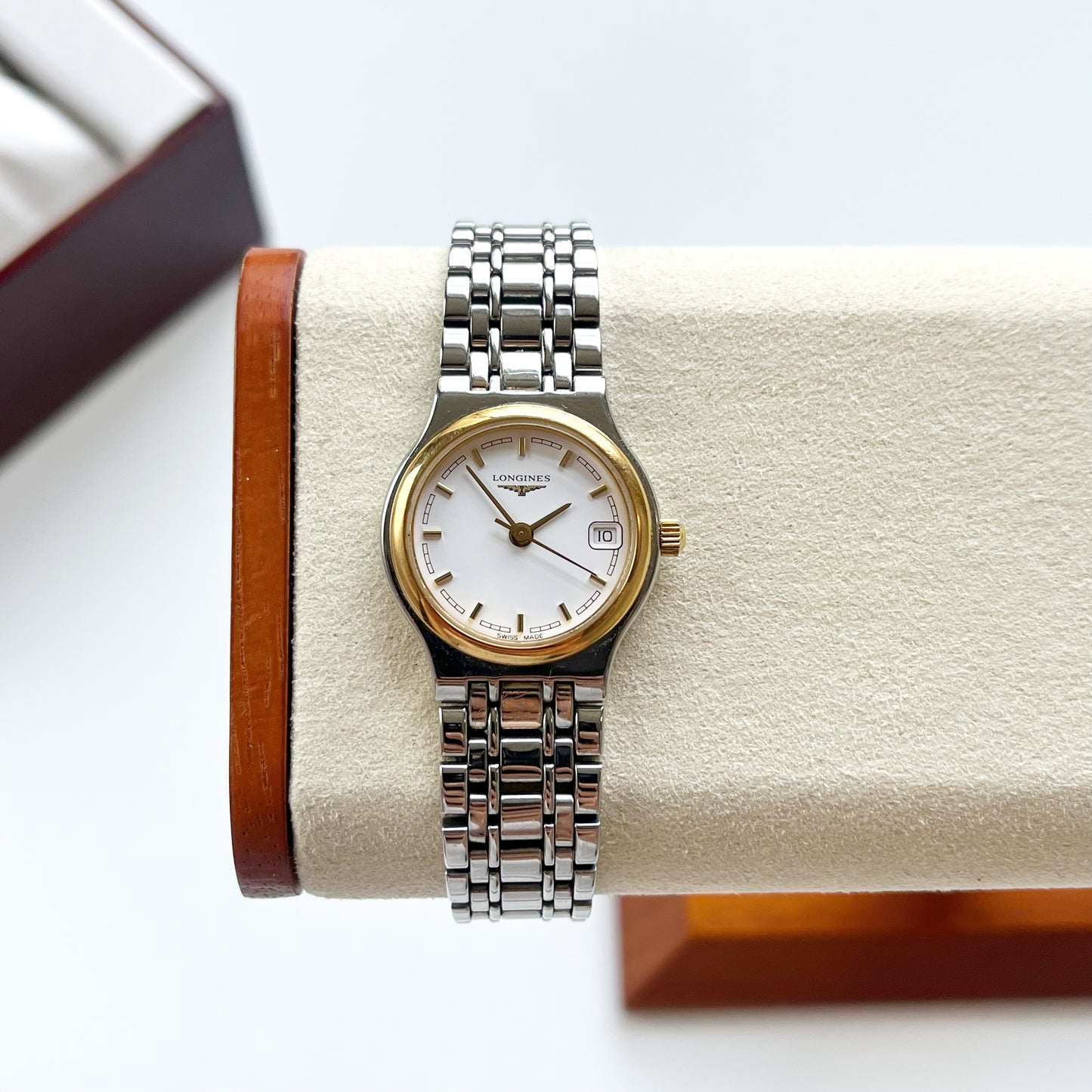 Longines Vintage Womens TwoTone Date Watch, Boxed, Gift for Her - 17cm