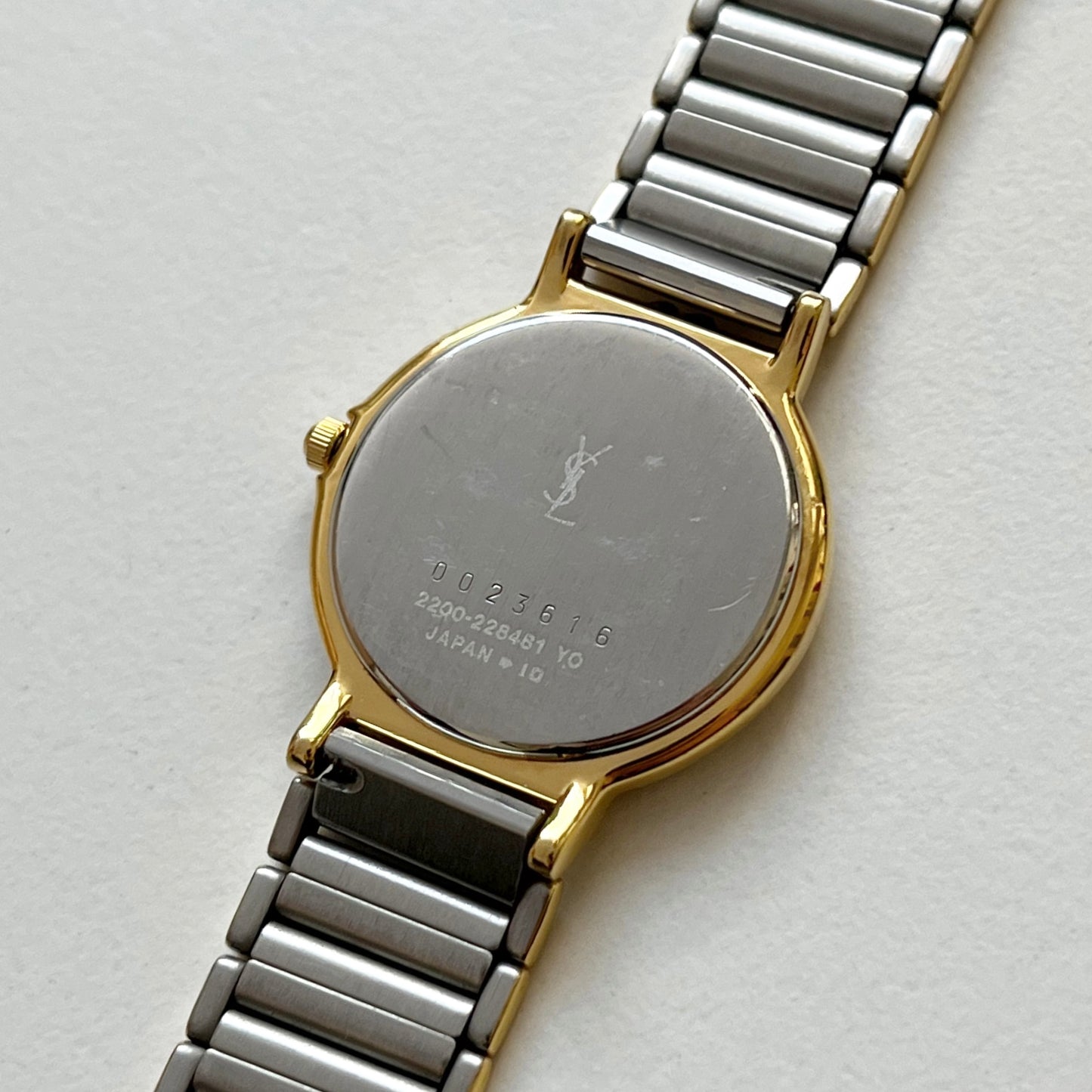 1990s Yves Saint Laurent Two-Tone Round Watch