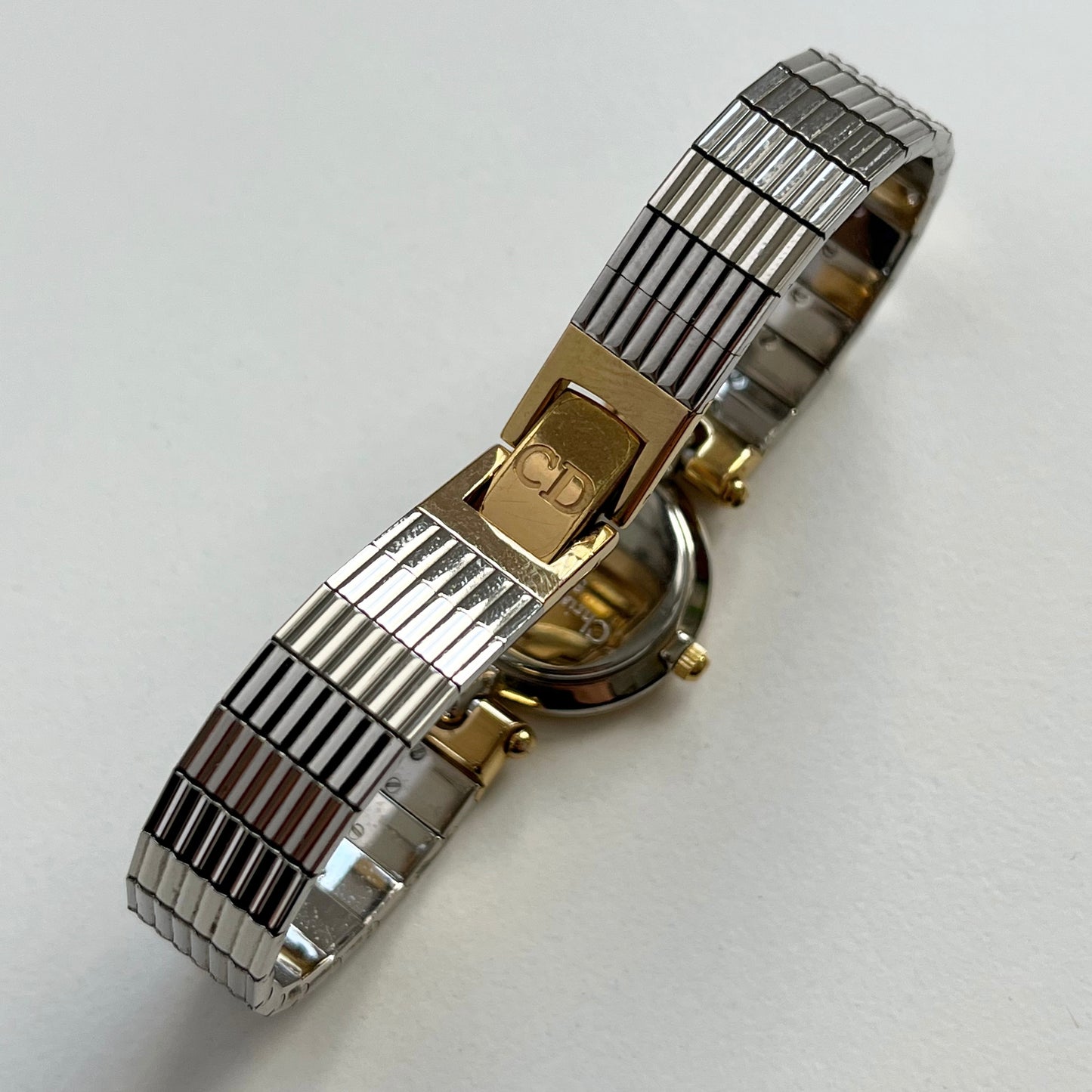 90s Christian Dior Gold Dial Two-Tone Watch