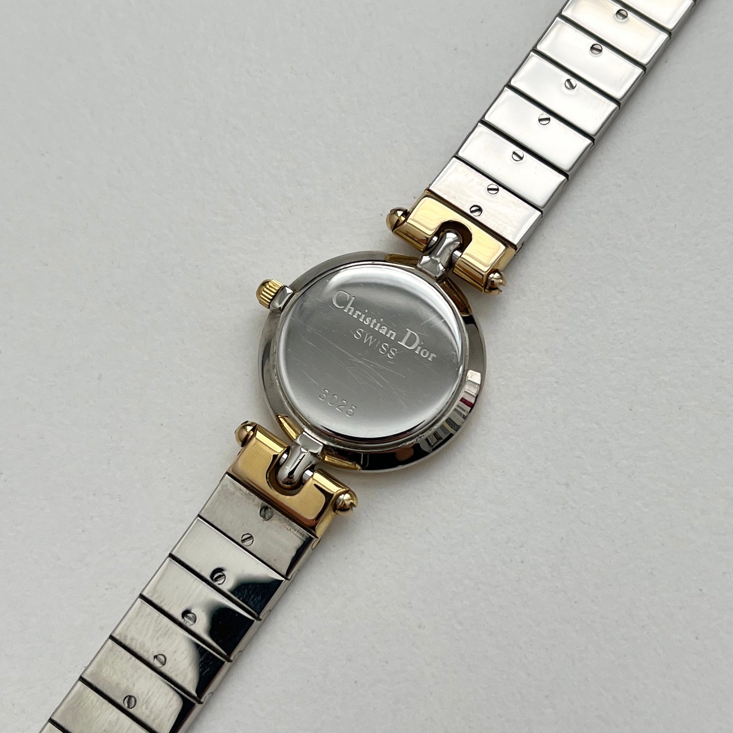 90s Christian Dior Gold Dial Two-Tone Watch