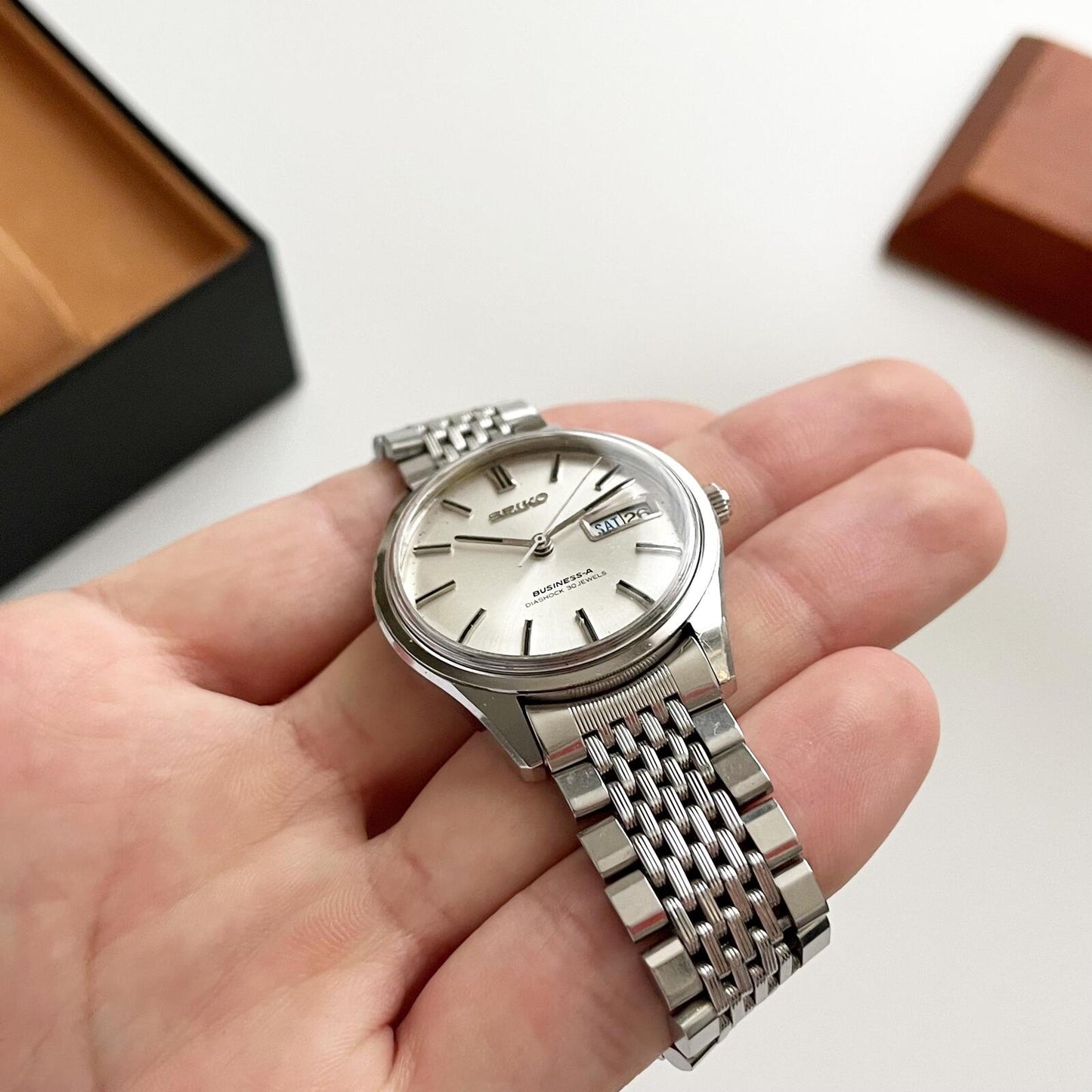 Seiko Vintage Mechanical Automatic Vintage Men’s Stainless Steel, Boxed 18.5cm