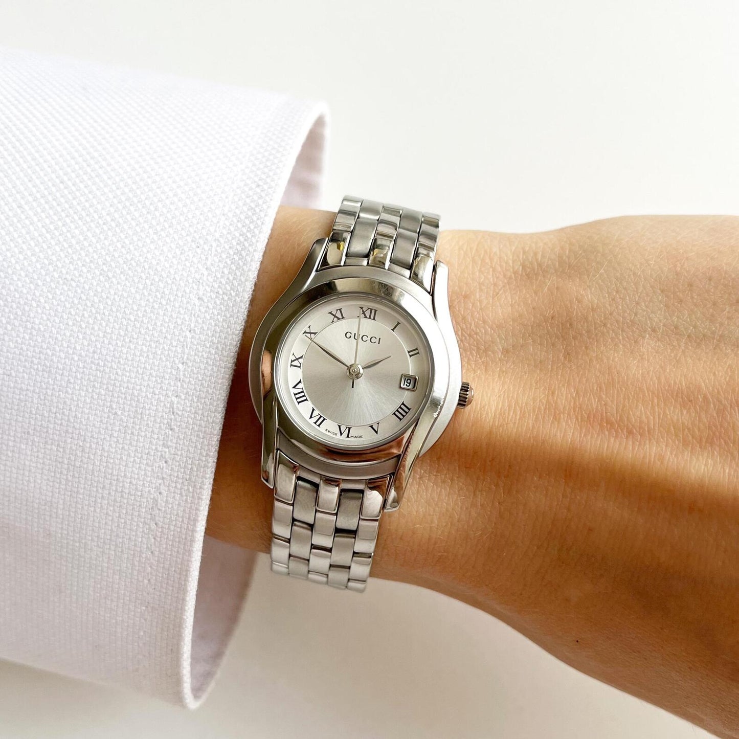 Gucci Women’s Vintage Watch, Silver, Boxed, Gift for Her - 16.5cm