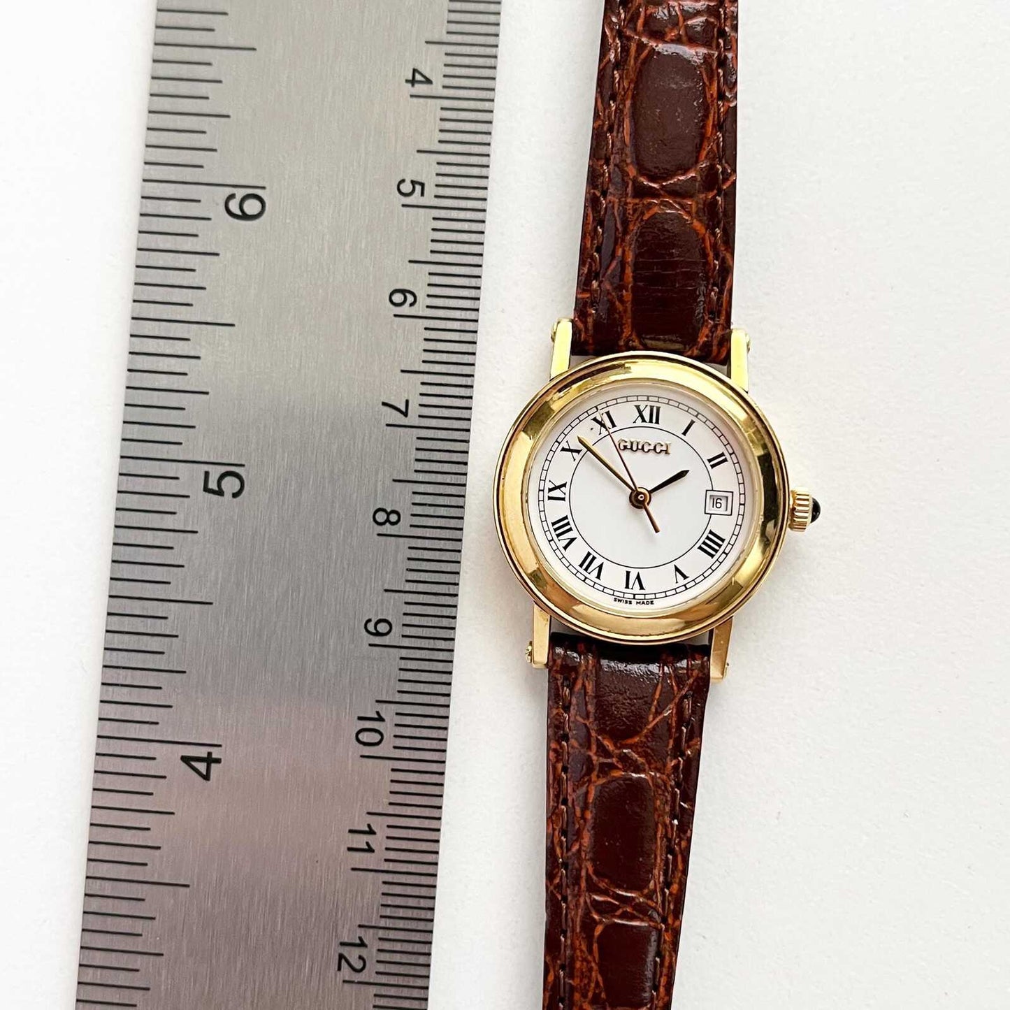 Gucci Gold Vintage Womens Watch, New Band, Gift for Her, Boxed