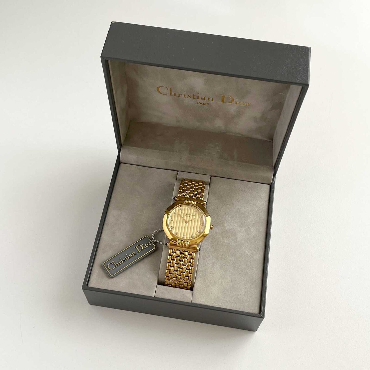 Christian Dior Vintage Watch, RARE Gold Womens Watch, Full Set, Gift for Her