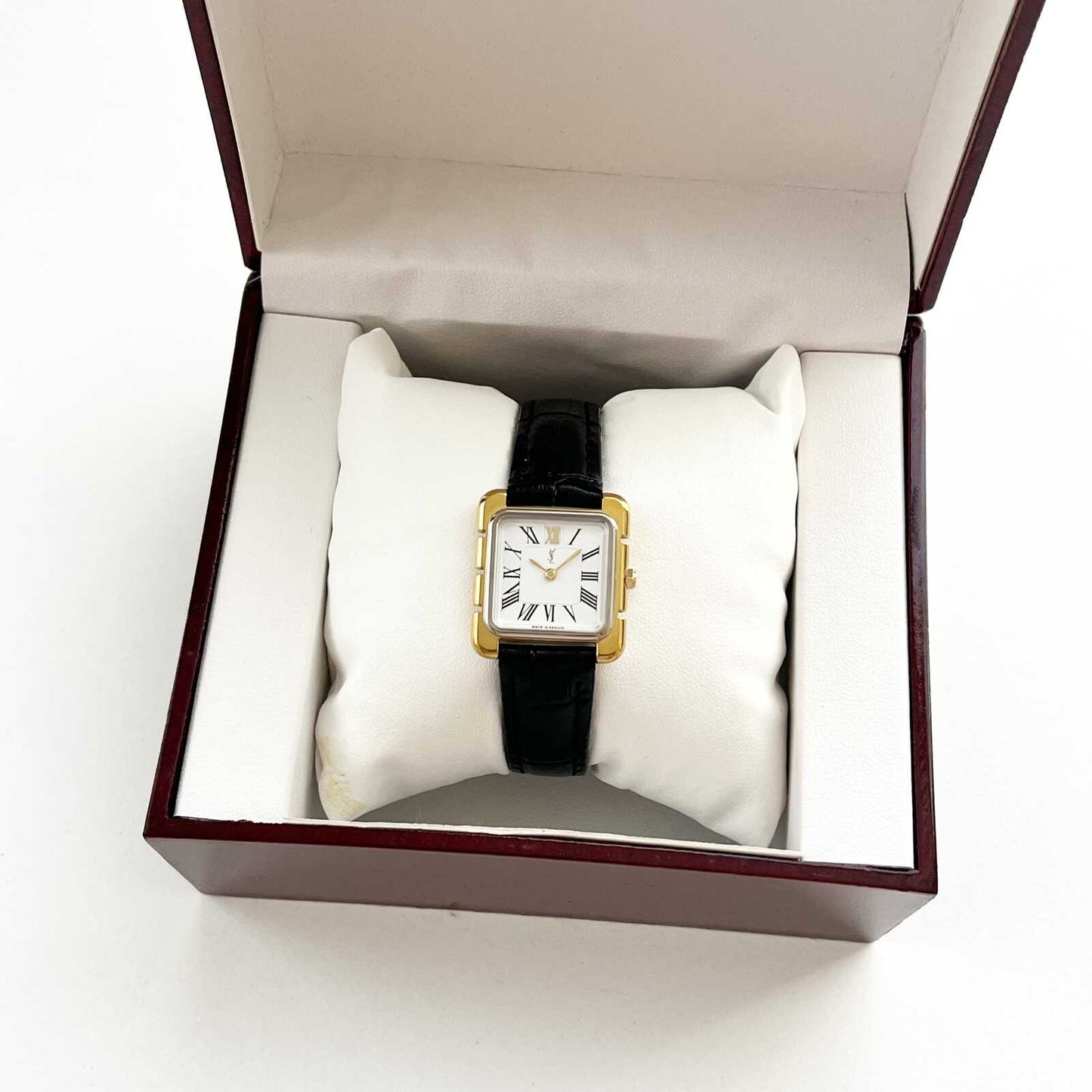 Yves Saint Laurent Square Gold Vintage Womens Watch, Gift for Her, Boxed