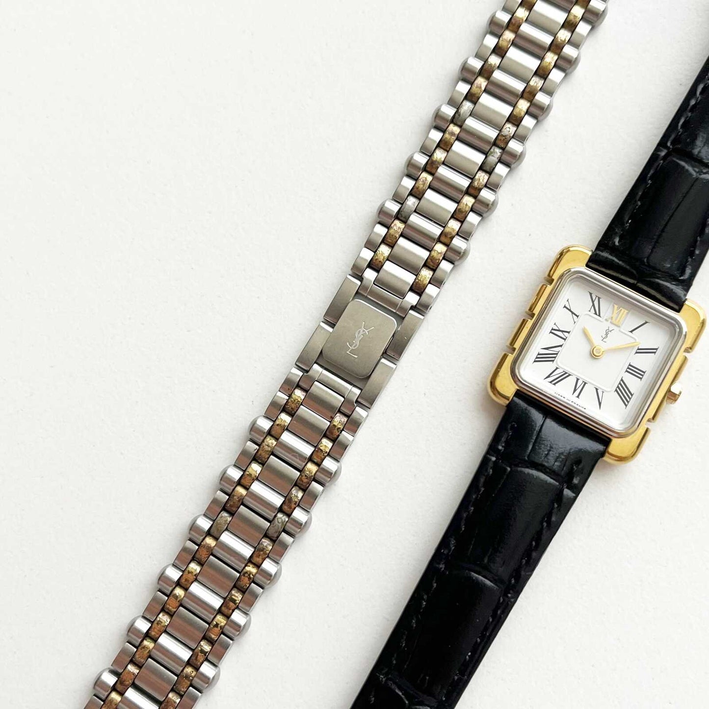 Yves Saint Laurent Square Gold Vintage Womens Watch, Gift for Her, Boxed