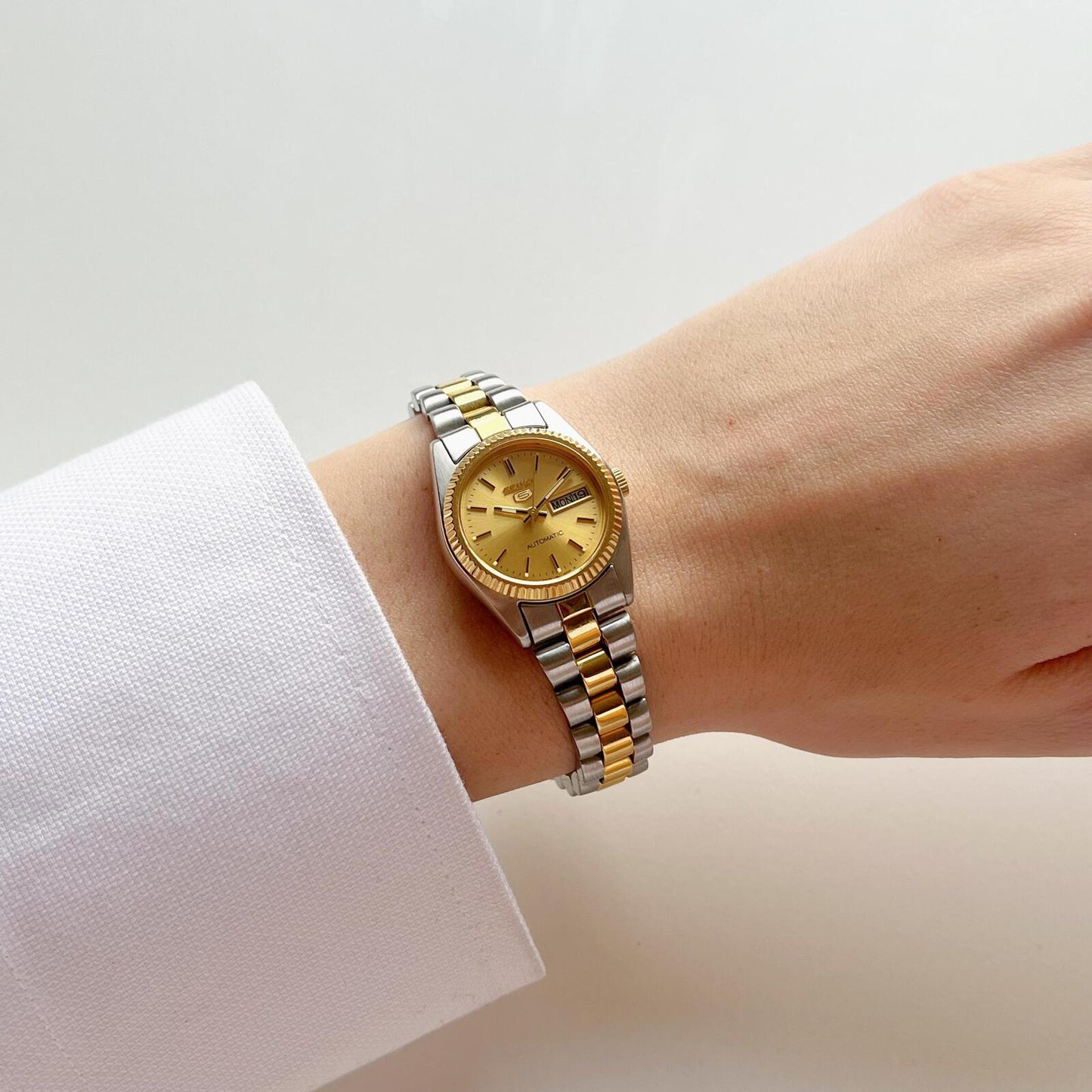 Seiko RARE TwoTone Mechanical Vintage Womens Watch, Boxed, 16cm