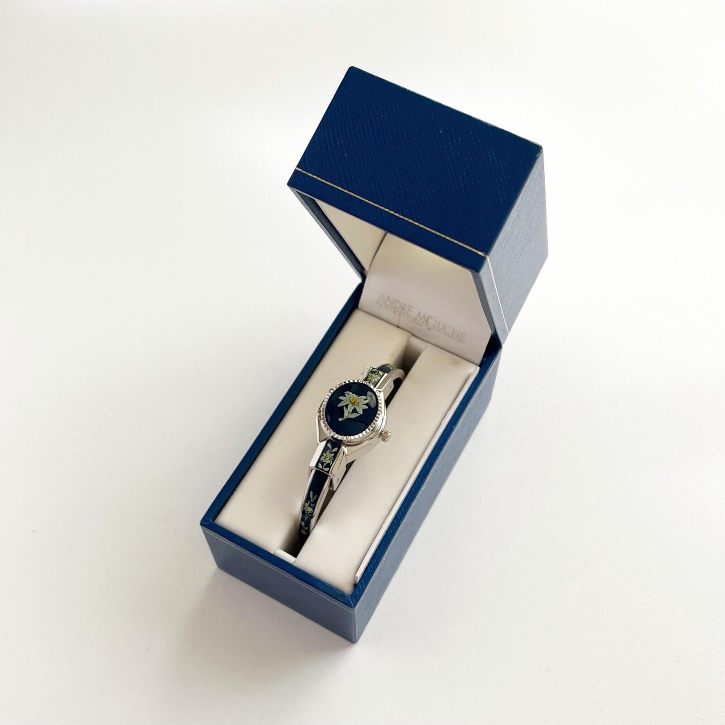 Andre Mouche Vintage Silver Watch, Boxed, Goft for Her