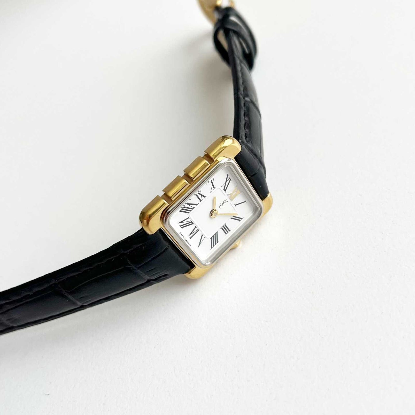 Yves Saint Laurent Square Gold Vintage Womens Watch, Gift for Her, Boxed