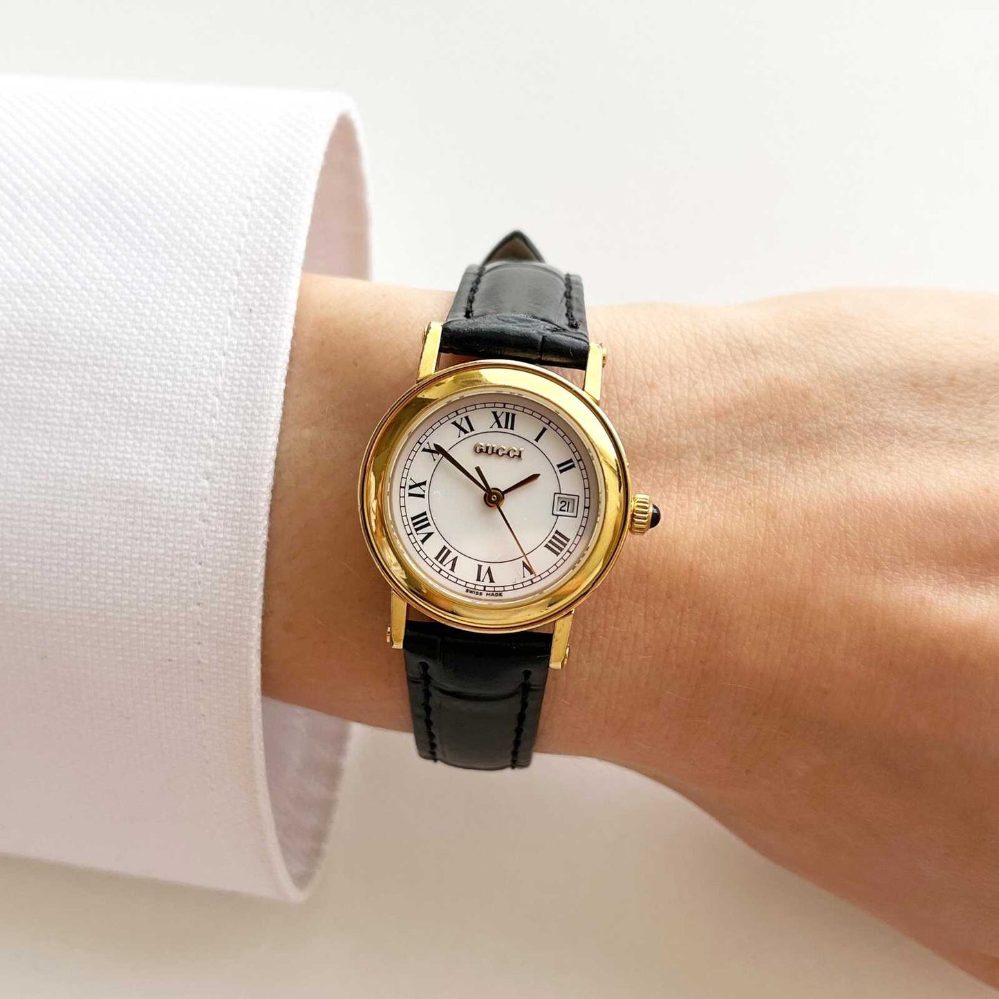 Gucci Gold Vintage Womens Watch, New Band, Gift for Her, Boxed