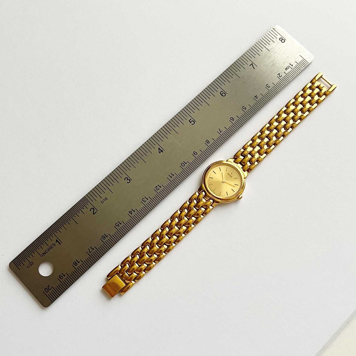 Seiko Vintage Gold Womens Watch, Boxed, Gift for Her, 17cm