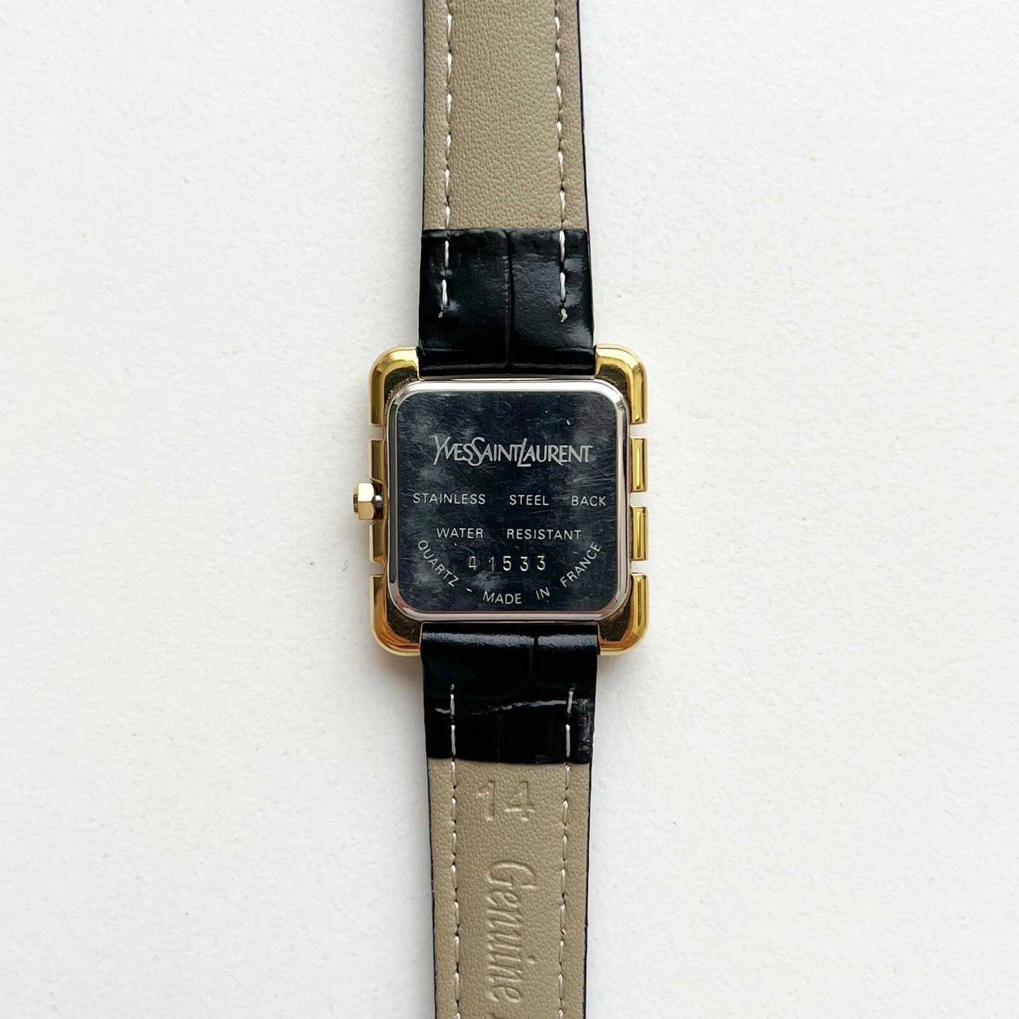 Yves Saint Laurent Square Gold Vintage Womens Watch, Gift for Her, Boxed