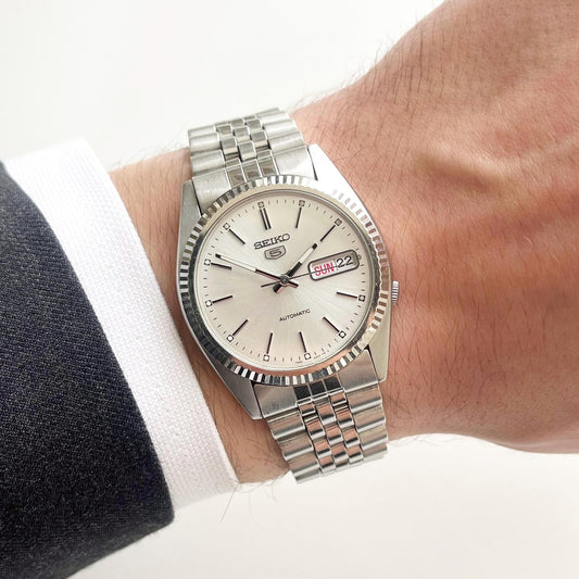 SEIKO Vintage Man’s Stainless Steel Watch, Automatic Mechanical, Boxed - 18cm