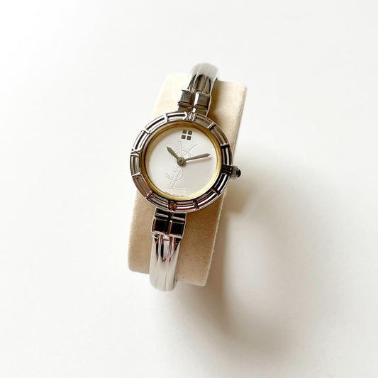 Yves Saint Laurent Vintage Womens Watch, Silver YSL, Boxed, Gift for Her, 15cm