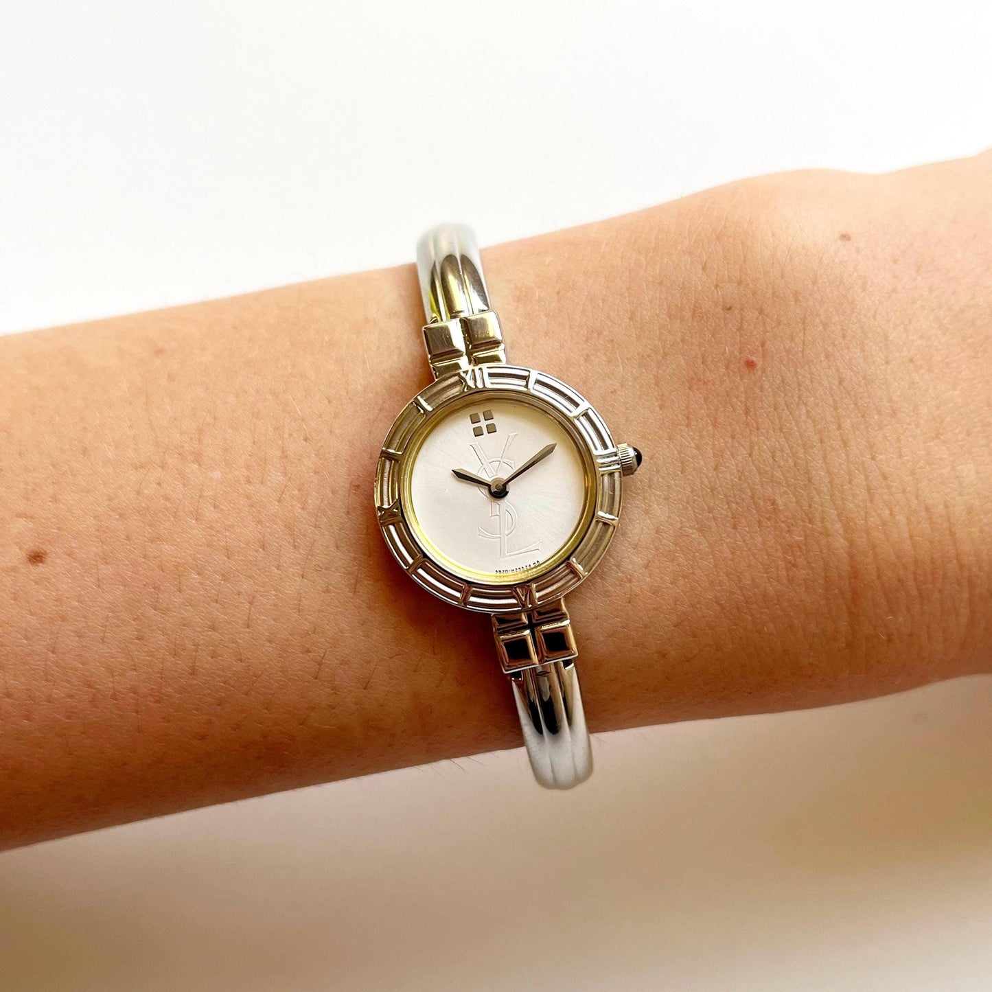 Yves Saint Laurent Vintage Womens Watch, Silver YSL, Boxed, Gift for Her, 15cm