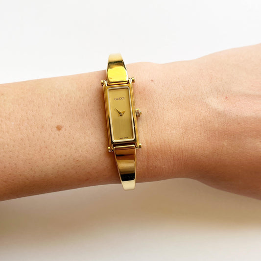 Gucci Vintage Womens Gold Watch, Boxed, Gift for Her, 16cm