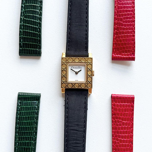 Christian Dior Vintage Womens Watch, 3 colors, Full Set, Boxed Watch, Gift for her