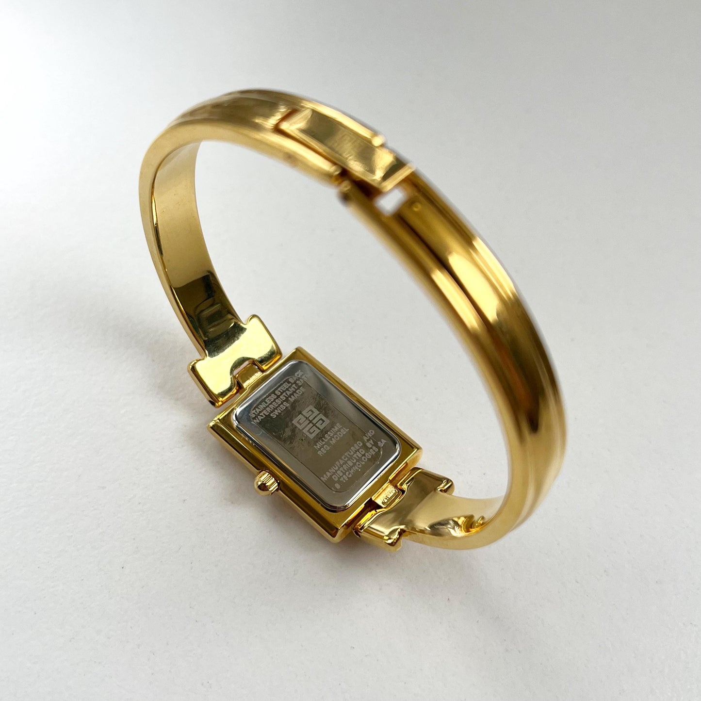 Givenchy Vintage Watch - Black Dial Golden Bangle Womens Watch - Gift Box - 16cm