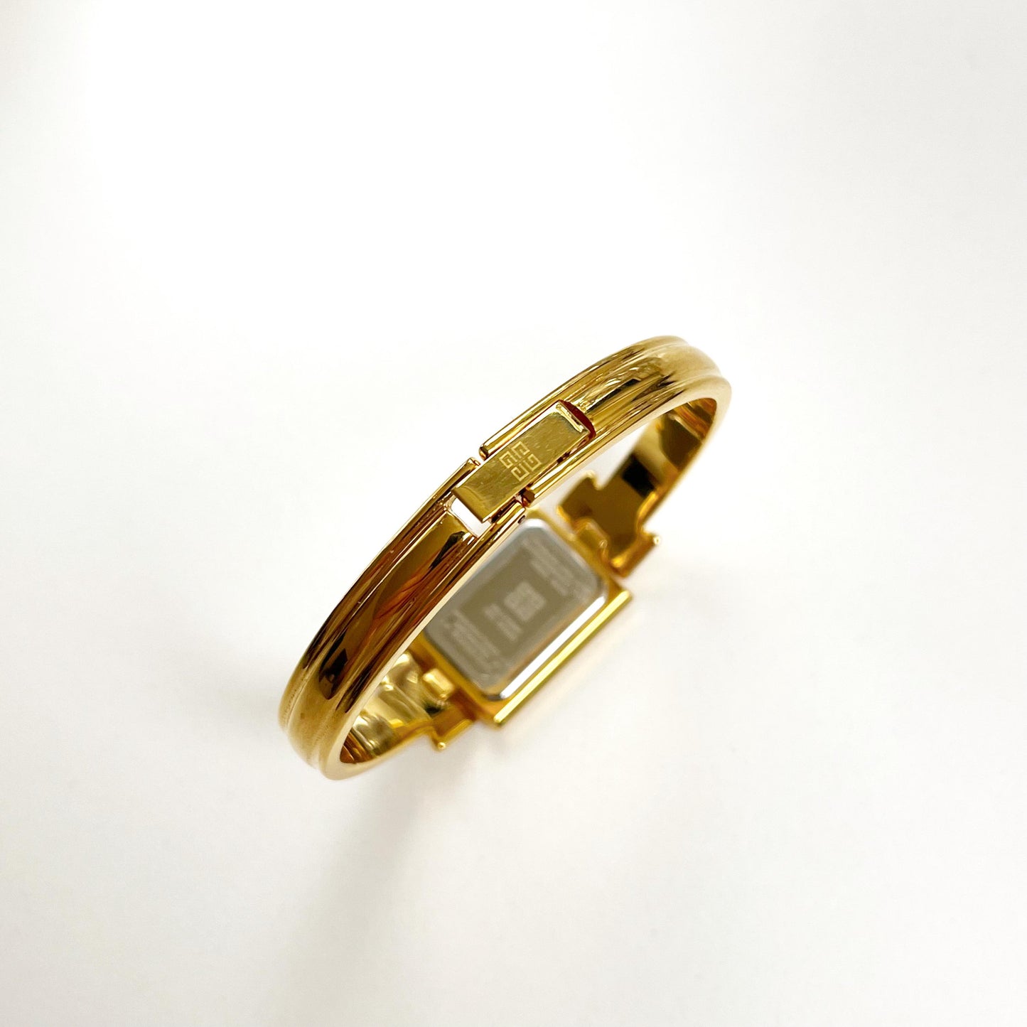Givenchy Vintage Watch - Black Dial Golden Bangle Womens Watch - Gift Box - 16cm
