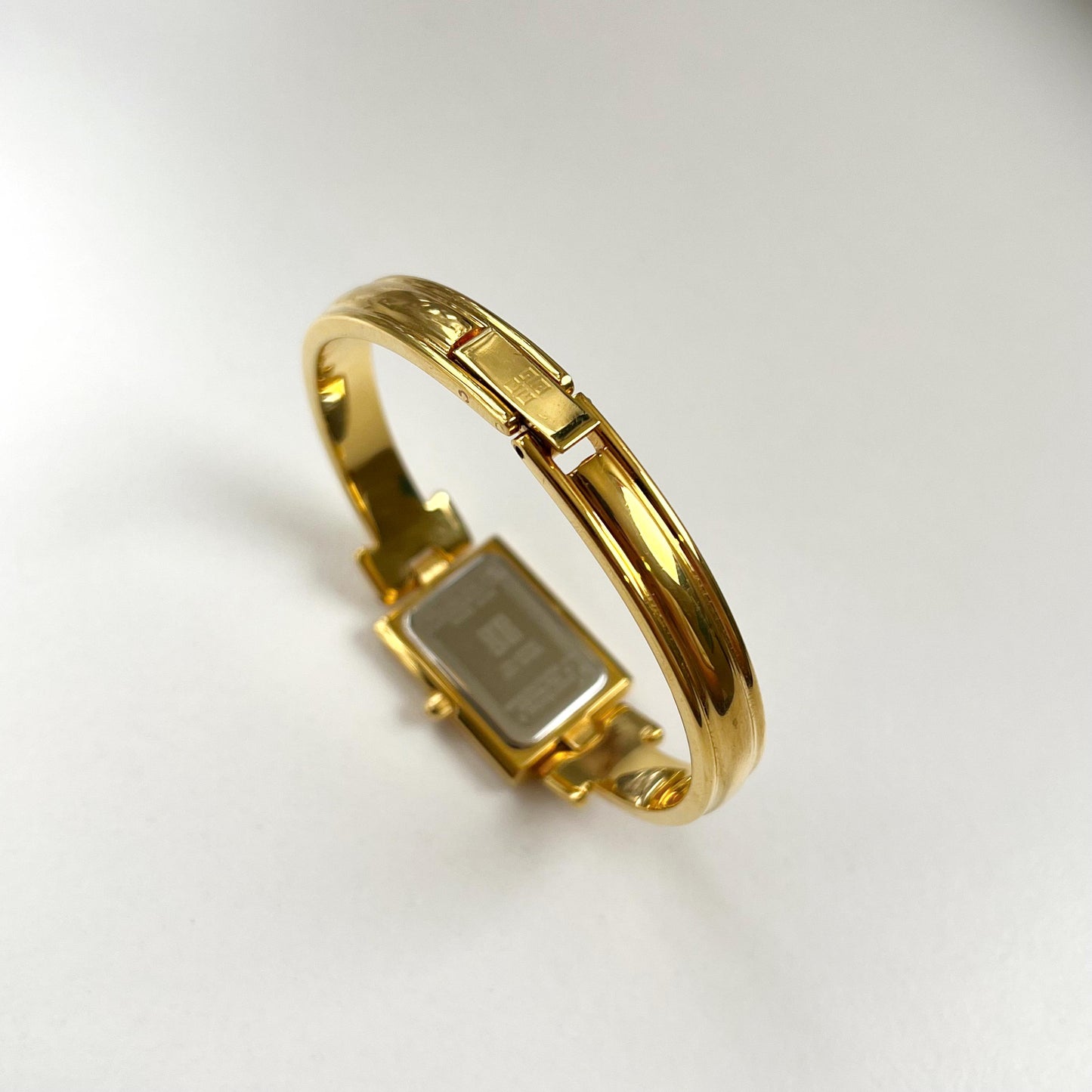 Givenchy Vintage Watch - Black Dial Golden Bangle Womens Watch - Gift Box - 16cm