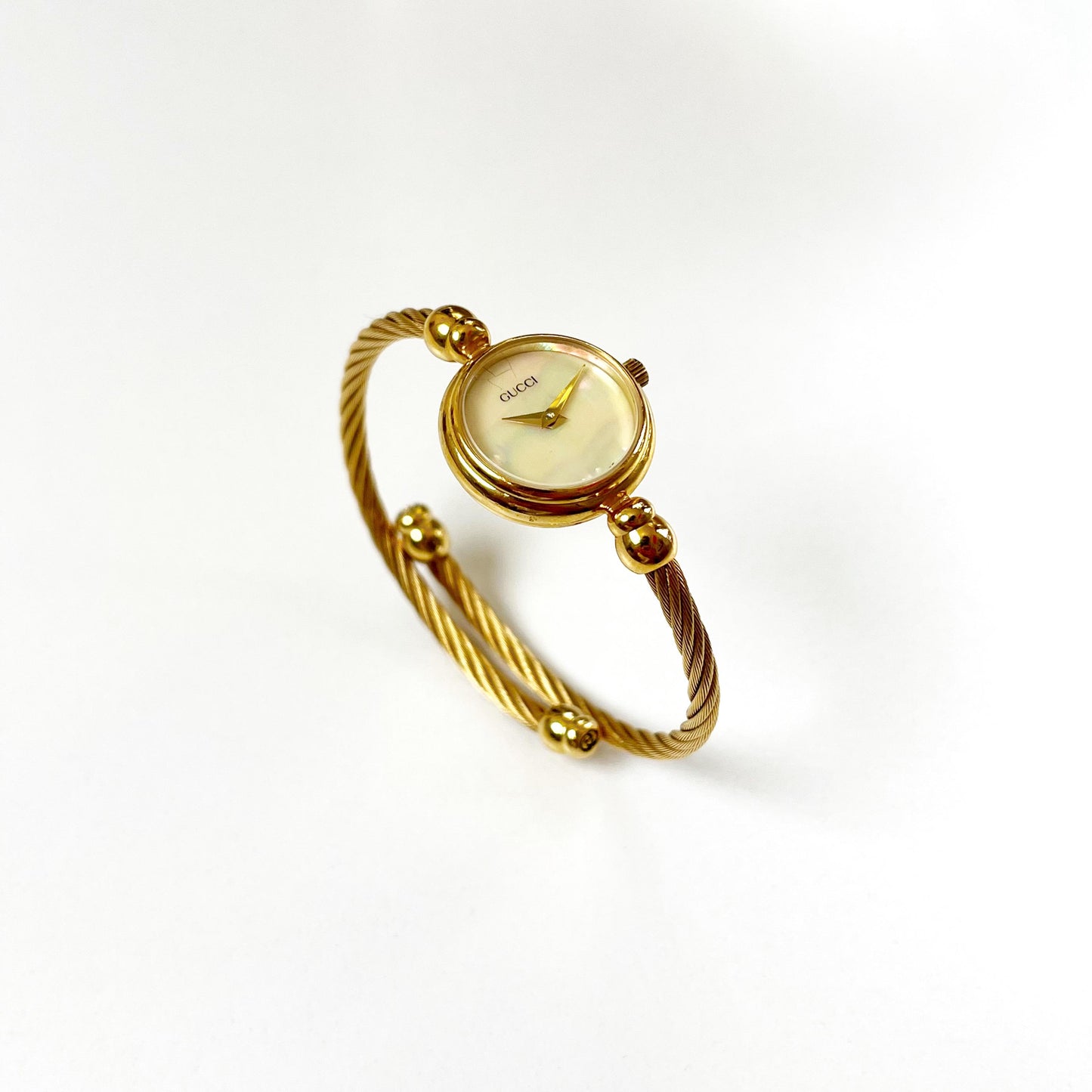 Vintage Gucci Watch MINT Seashell Dial Bangle Watch, Rare Watch, Gift for Her