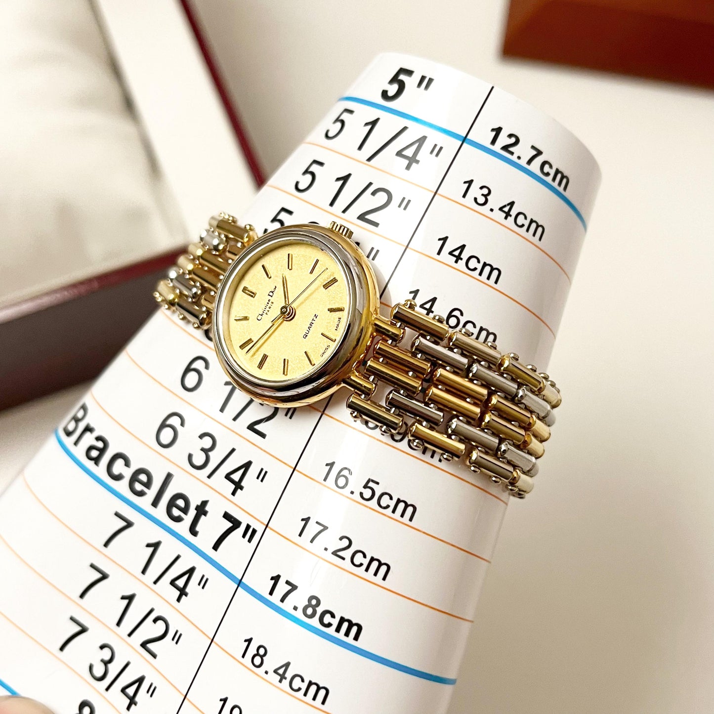 Christian Dior TwoTone Vintage Women’s Authentic Watch Boxed, Gift for Her